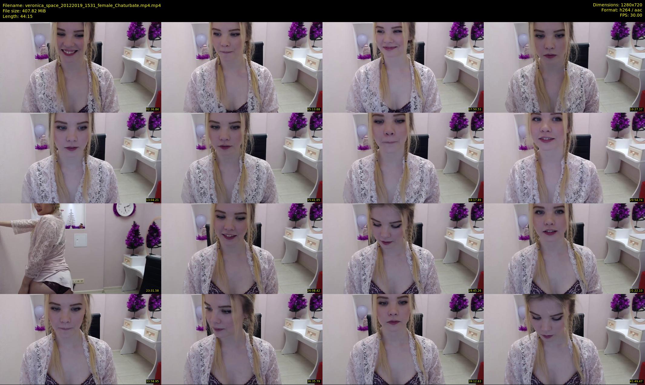 veronica_space — 45 minute Chaturbate female cam show recording, 720p, Dec 20, 2019