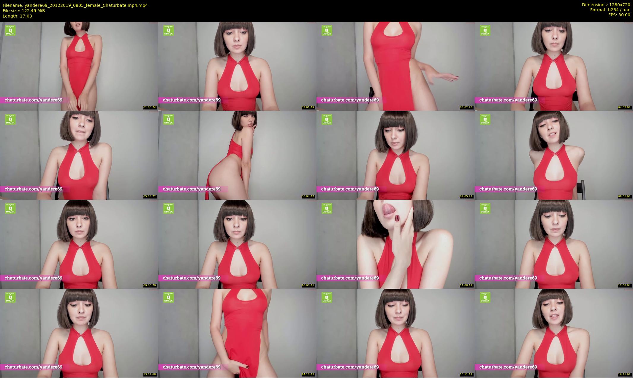 yandere69 — 18 minute Chaturbate female cam show recording, 720p, Dec 20, 2019