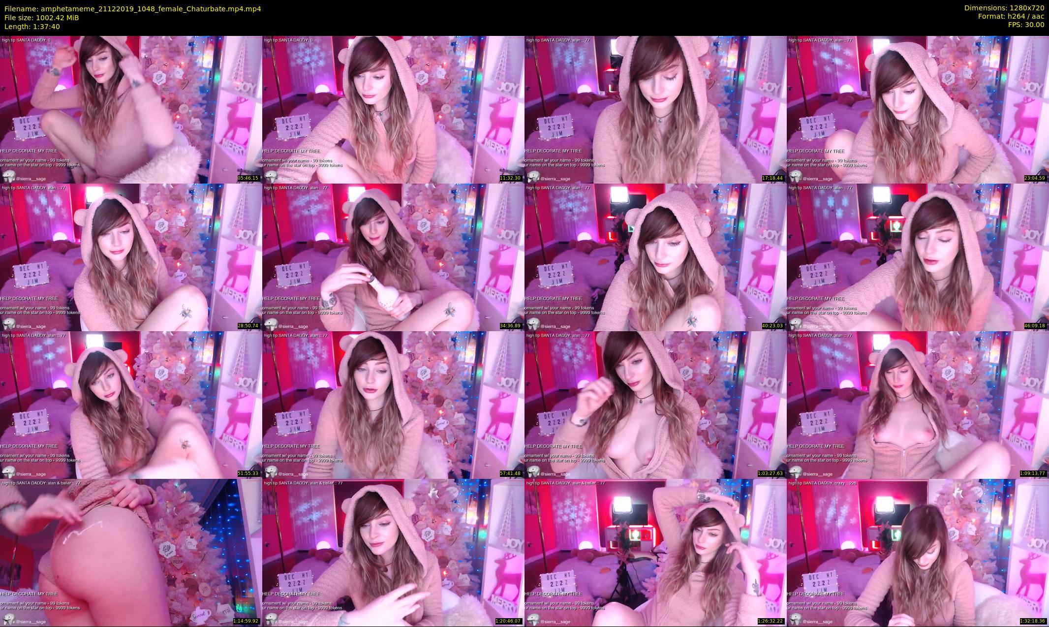 amphetameme — 98 minute Chaturbate female cam show recording, 720p, Dec 21, 2019