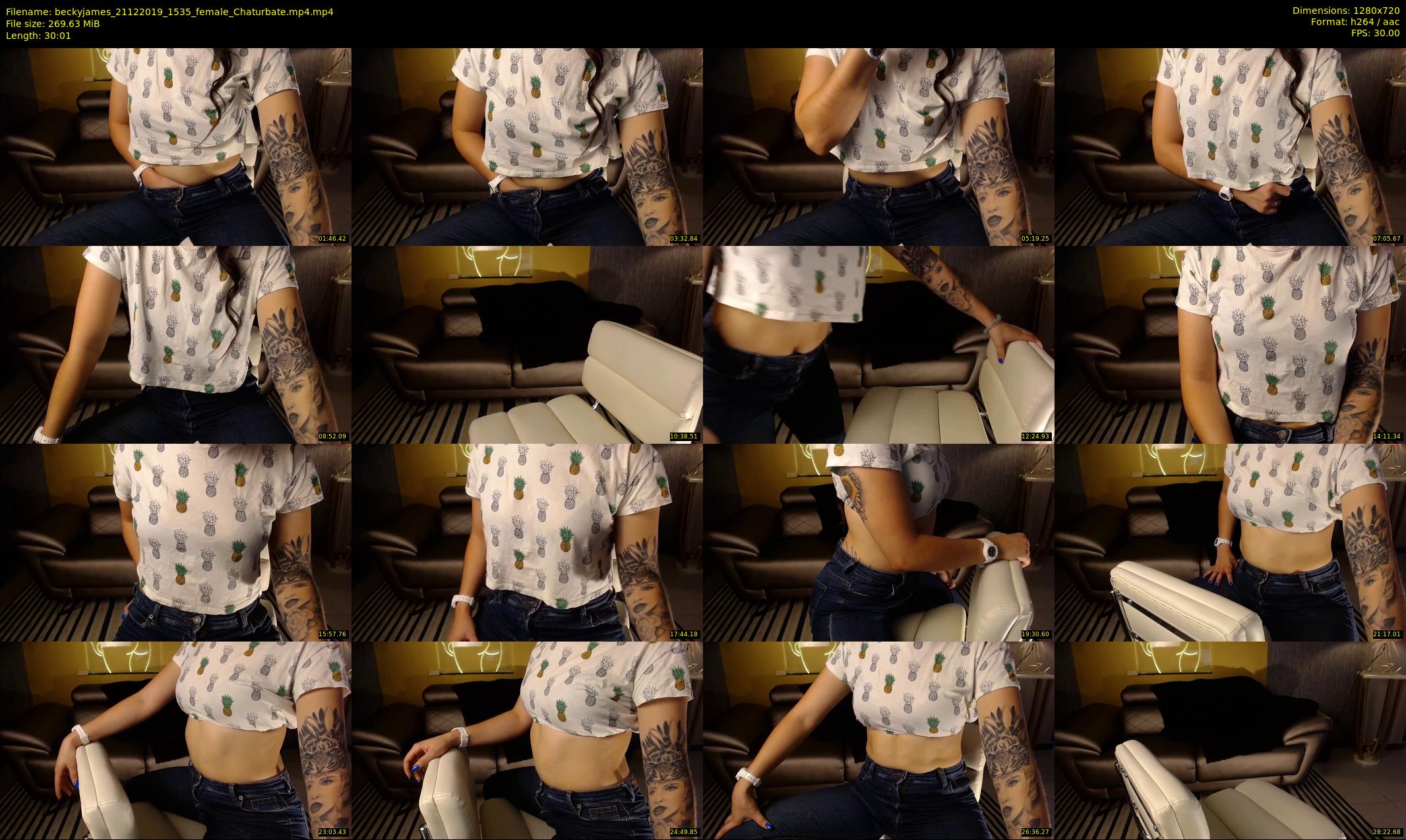 beckyjames — 31 minute Chaturbate female cam show recording, 720p, Dec 21, 2019