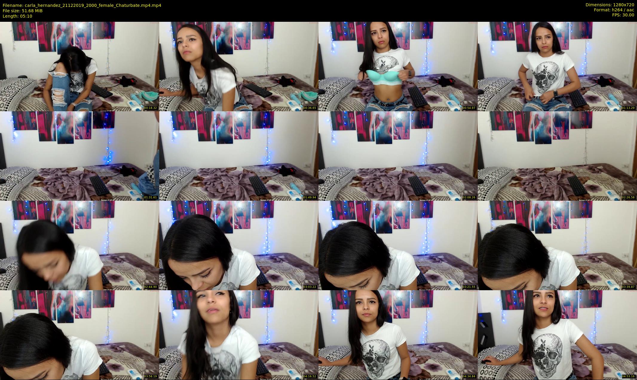 carla_hernandez — 6 minute Chaturbate female cam show recording, 720p, Dec 21, 2019