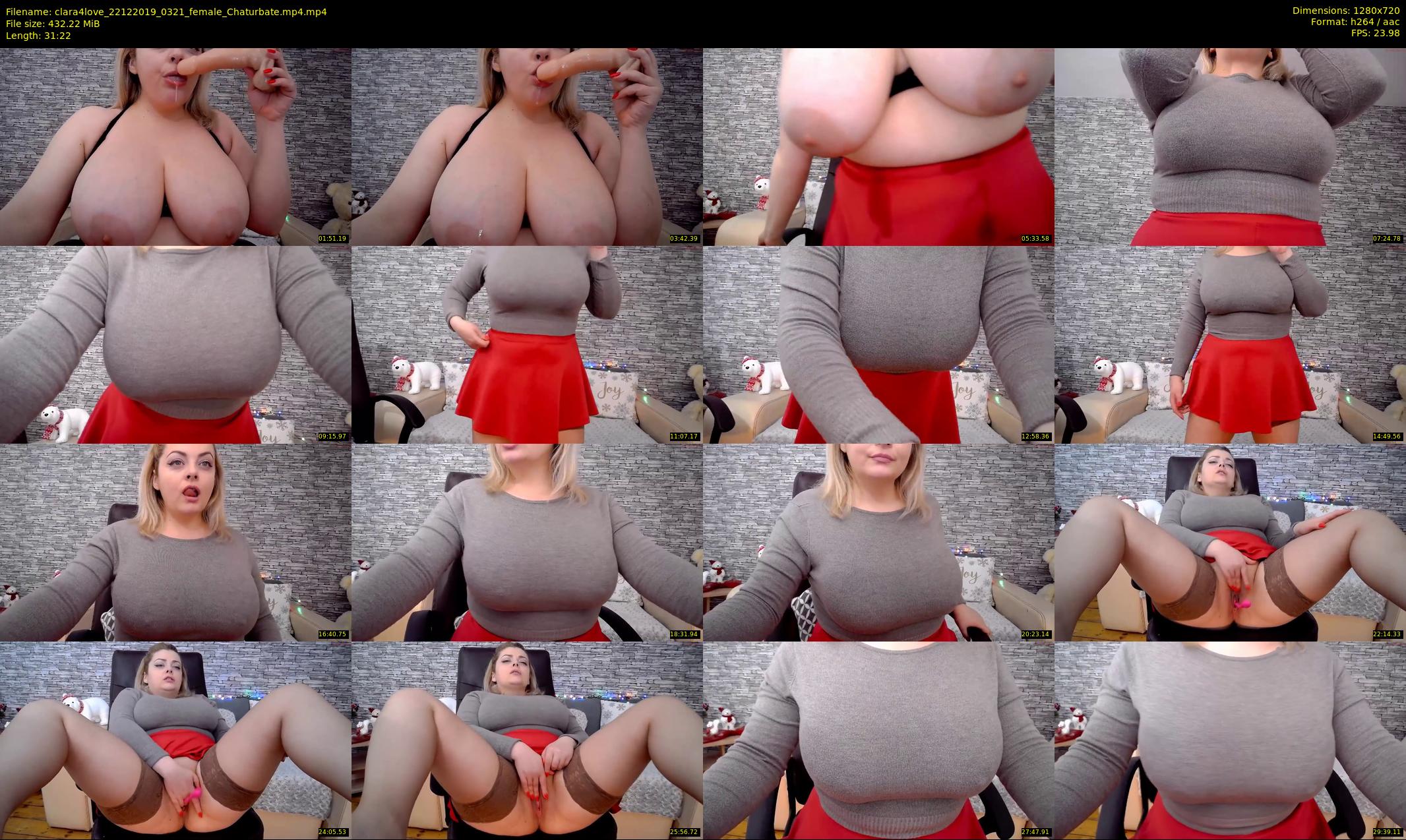 clara4love — 32 minute Chaturbate female cam show recording, 720p, Dec 22, 2019