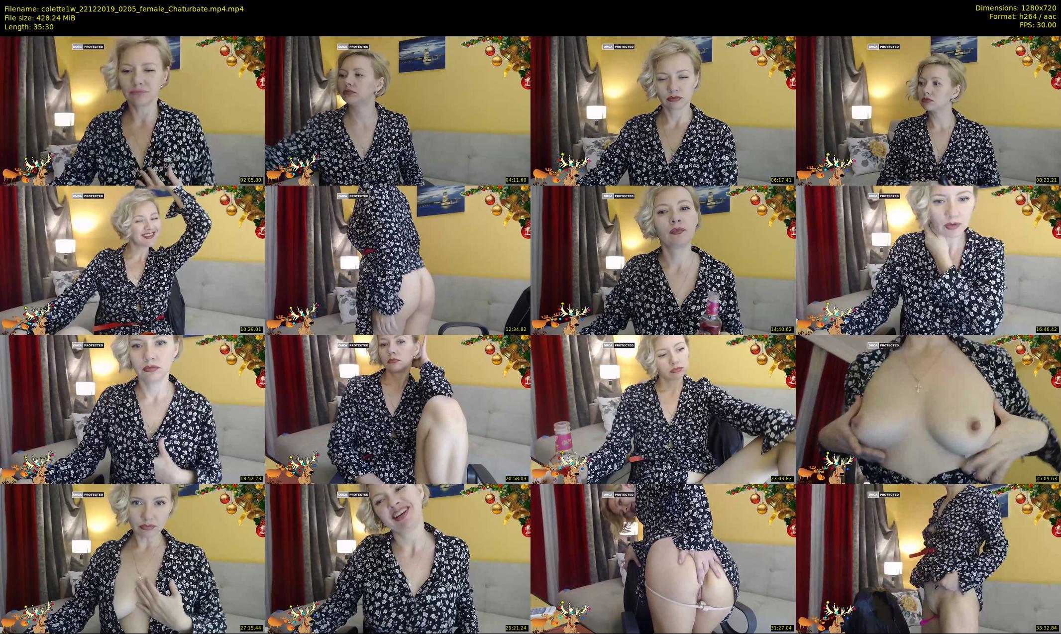 colette1w — 36 minute Chaturbate female cam show recording, 720p, Dec 22, 2019