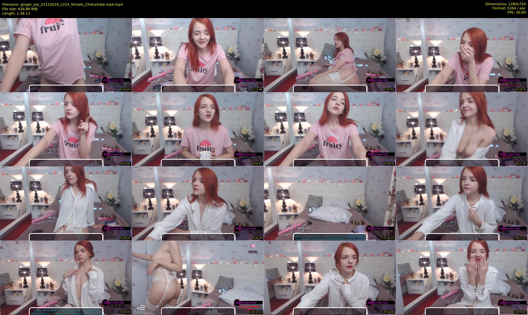 ginger_pie — 97 minute Chaturbate female cam show recording, 720p, Dec 21, 2019