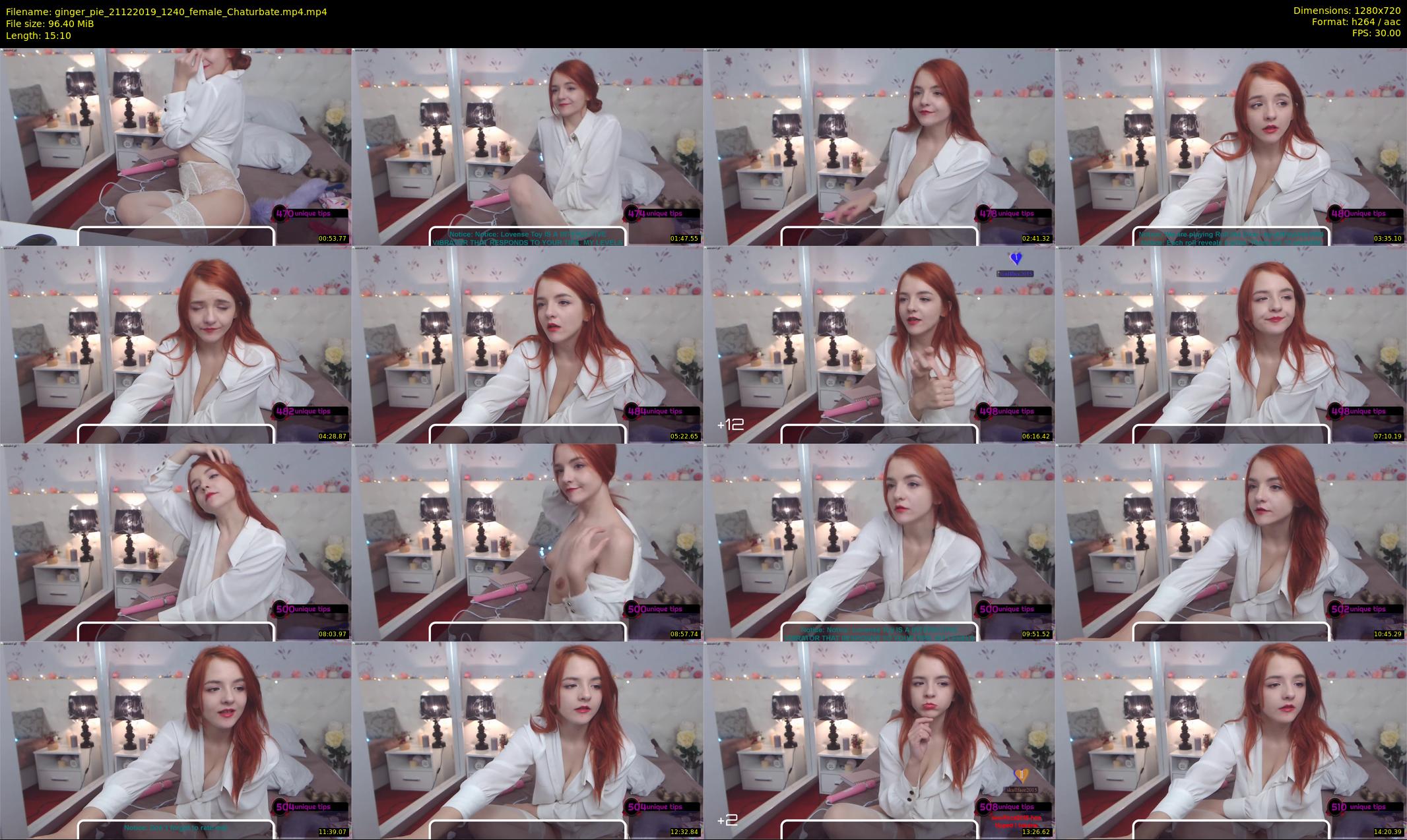ginger_pie — 16 minute Chaturbate female cam show recording, 720p, Dec 21, 2019