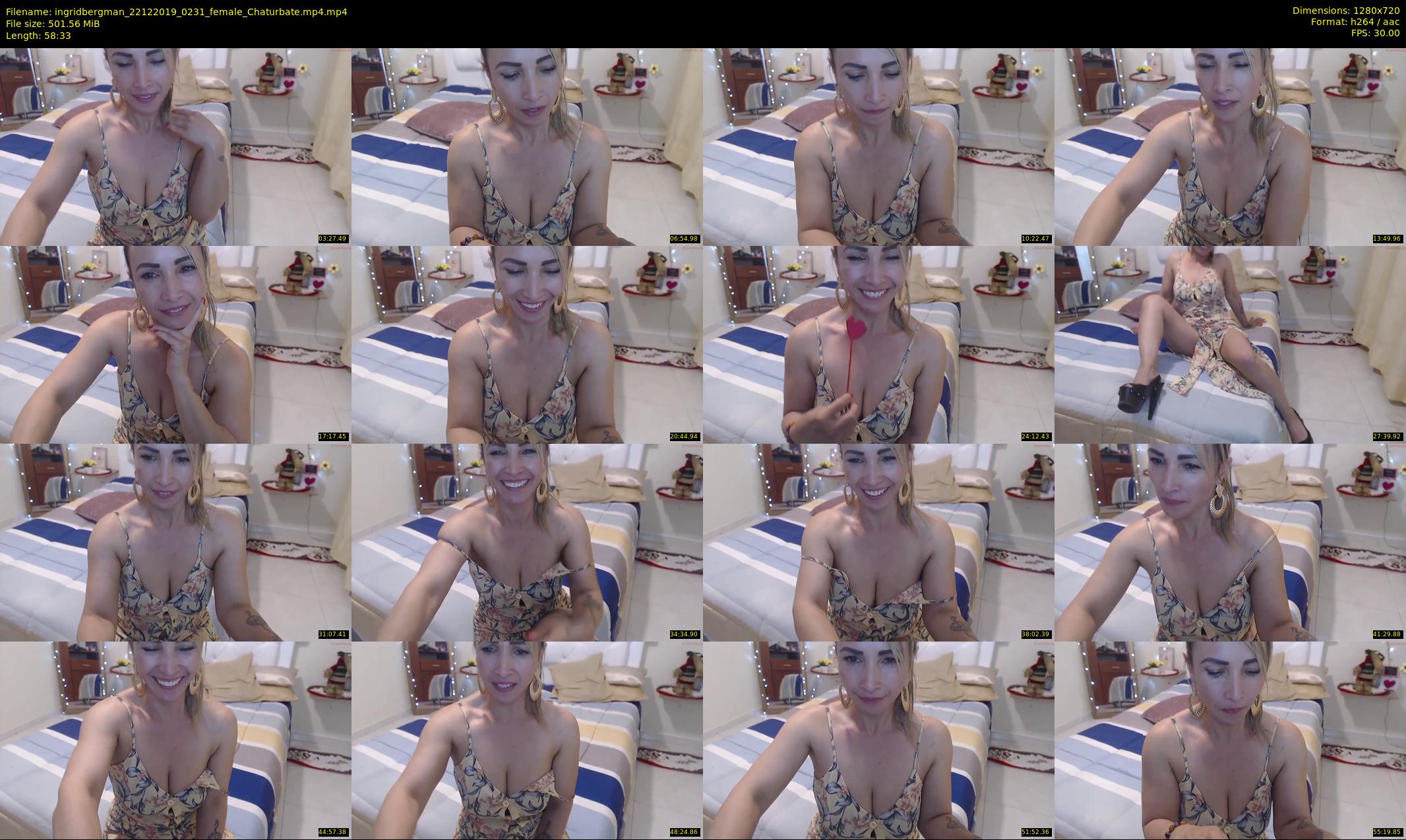 ingridbergman — 59 minute Chaturbate female cam show recording, 720p, Dec 22, 2019