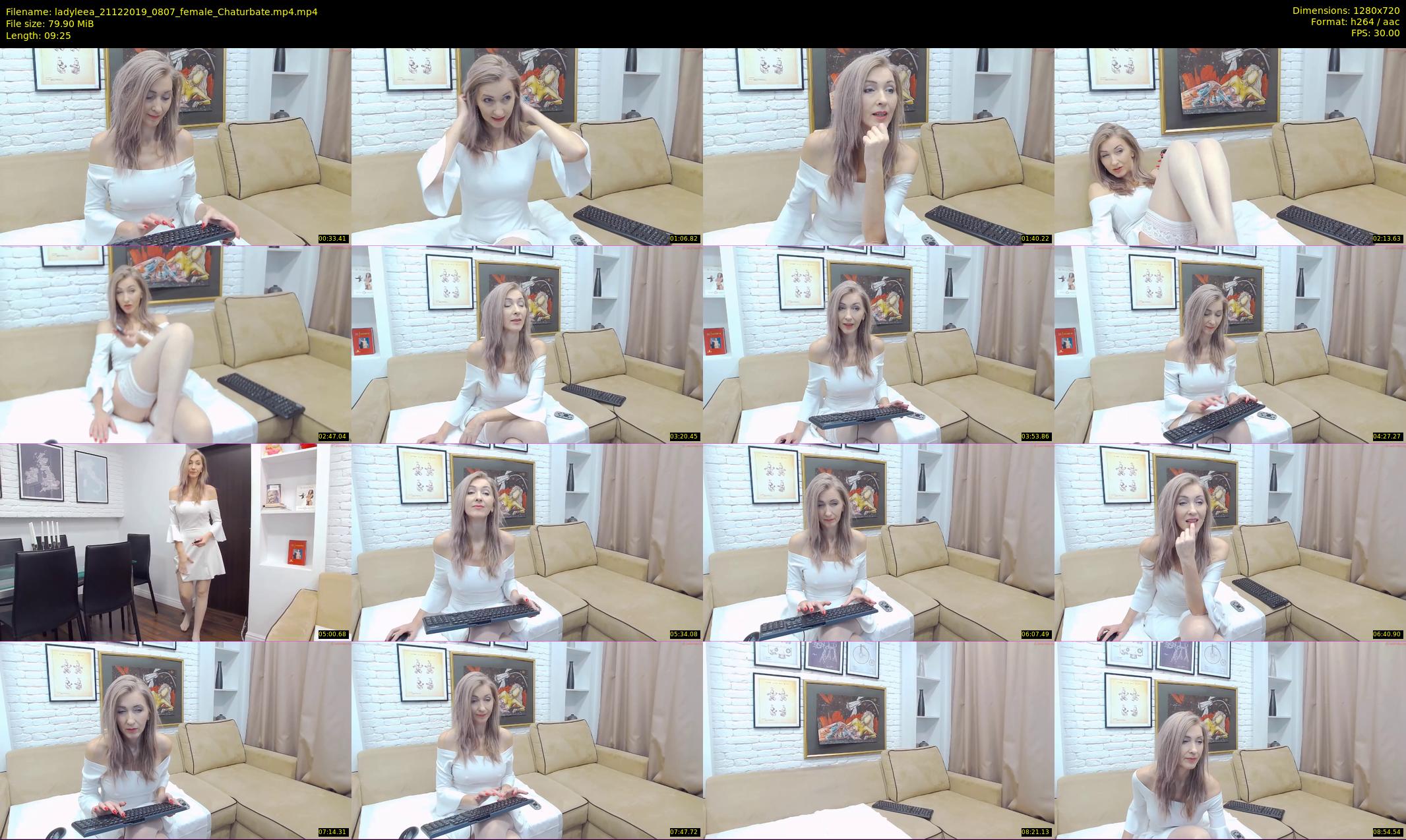 ladyleea — 10 minute Chaturbate female cam show recording, 720p, Dec 21, 2019