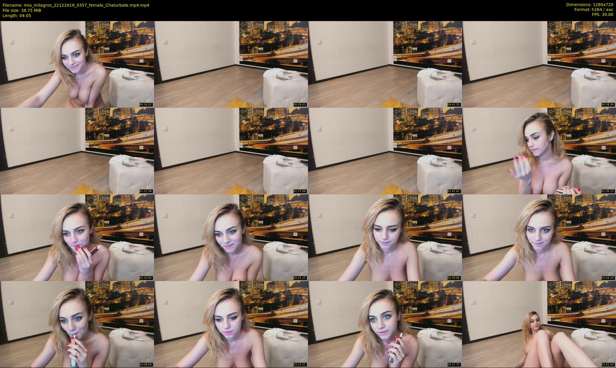 mia_milagros — 5 minute Chaturbate female cam show recording, 720p, Dec 22, 2019