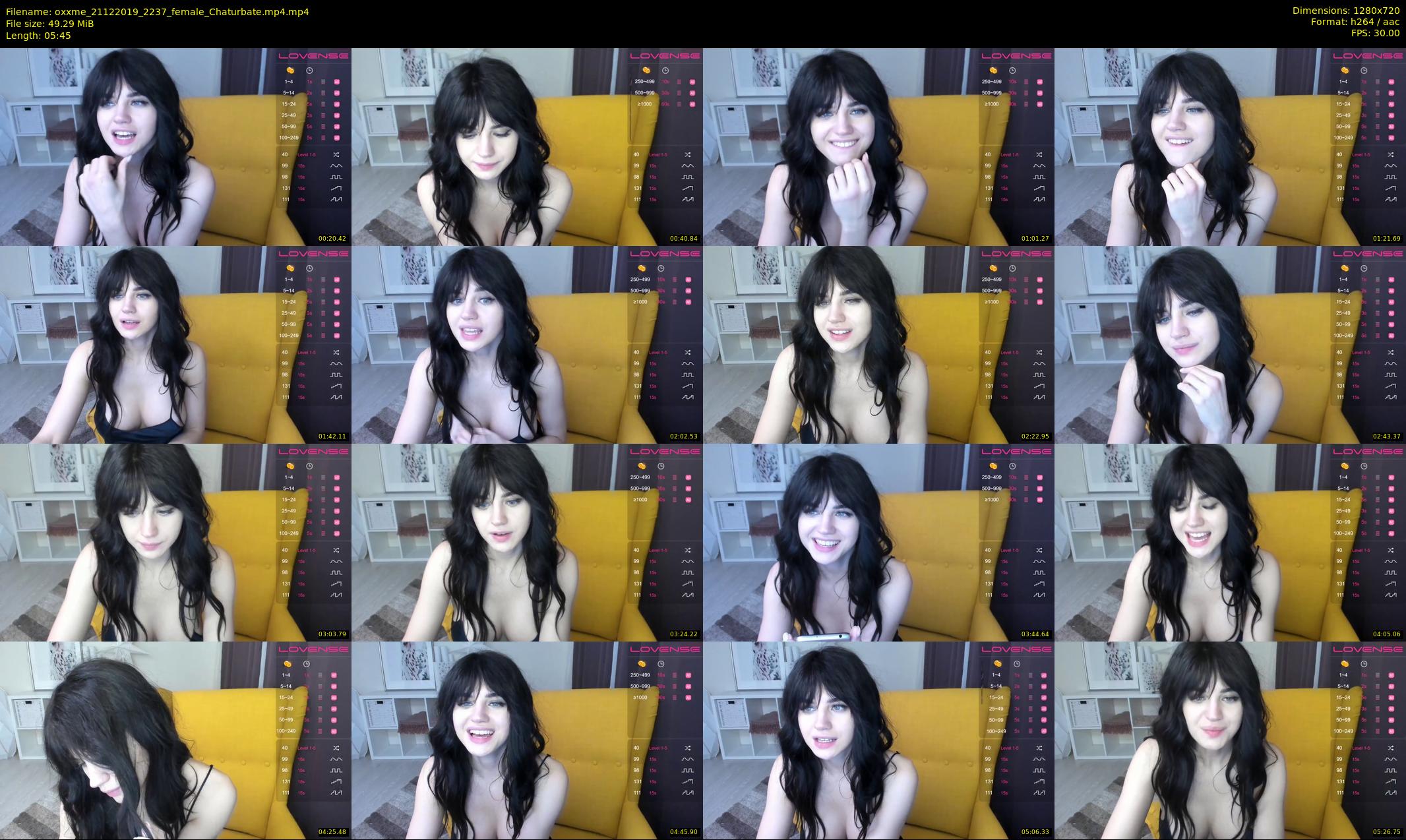 oxxme — 6 minute Chaturbate female cam show recording, 720p, Dec 21, 2019