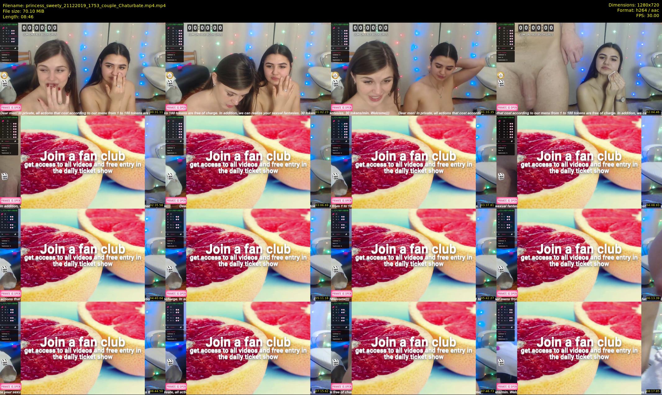 princess_sweety — 9 minute Chaturbate couple cam show recording, 720p, Dec 21, 2019