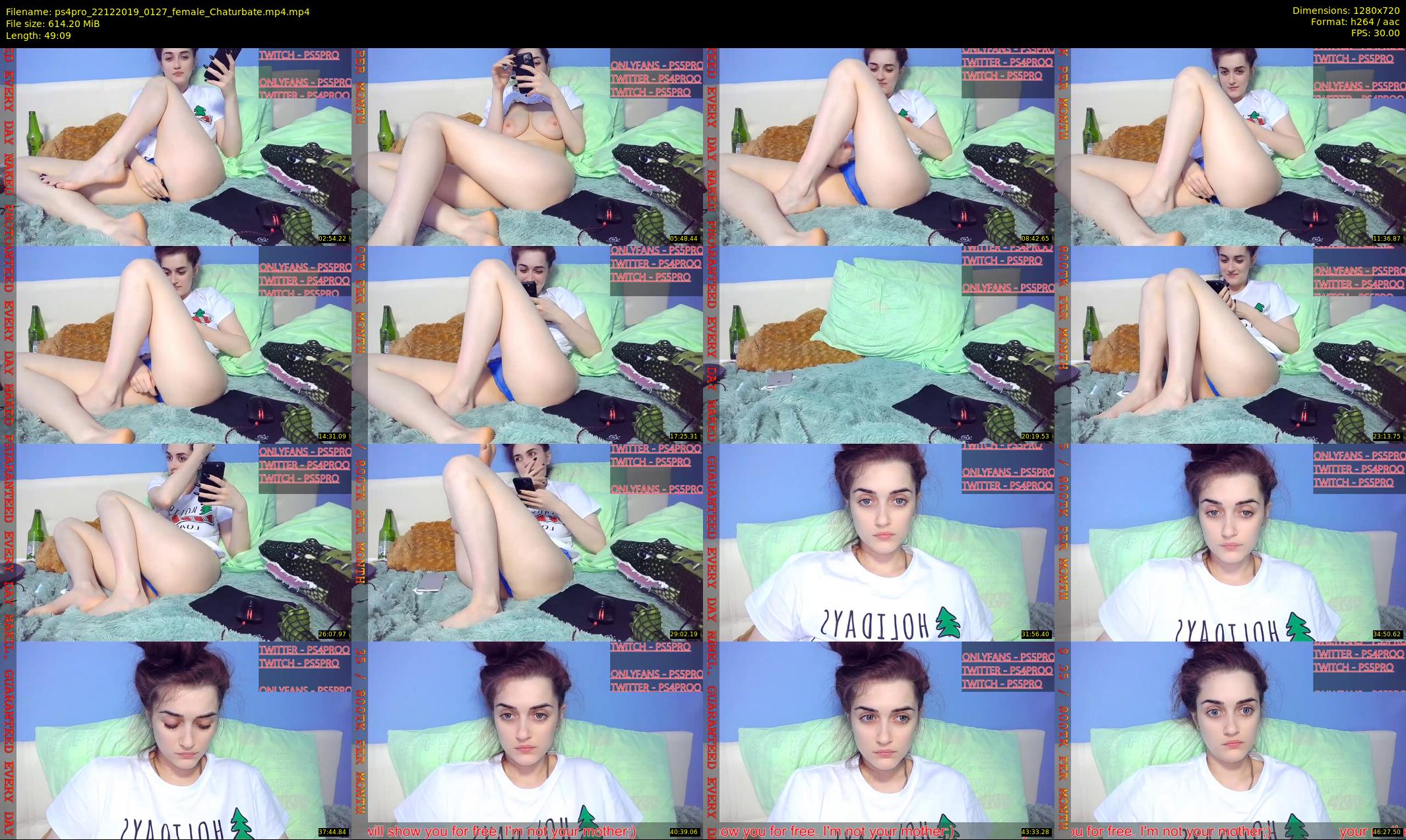 ps4pro — 50 minute Chaturbate female cam show recording, 720p, Dec 22, 2019