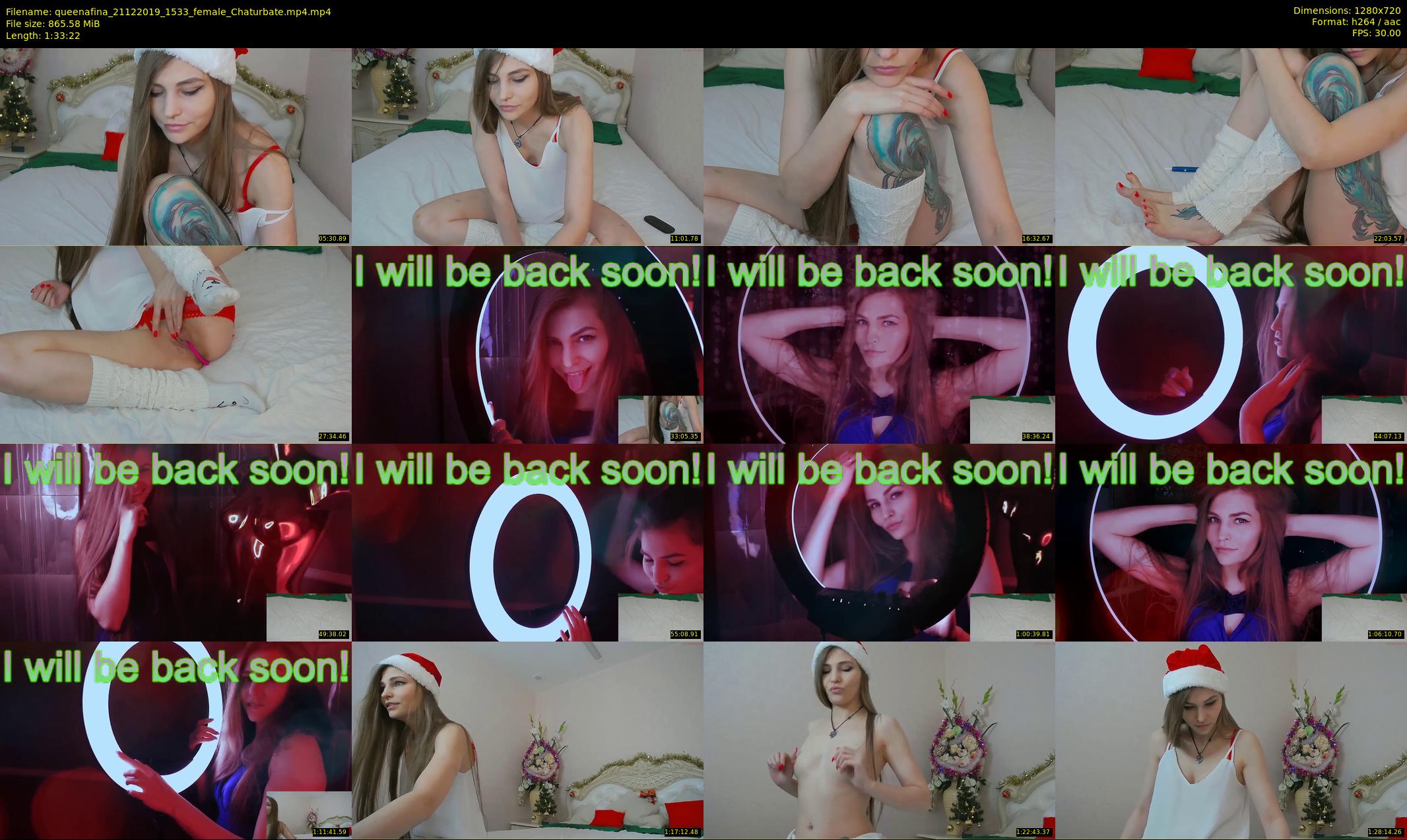 queenafina — 94 minute Chaturbate female cam show recording, 720p, Dec 21, 2019