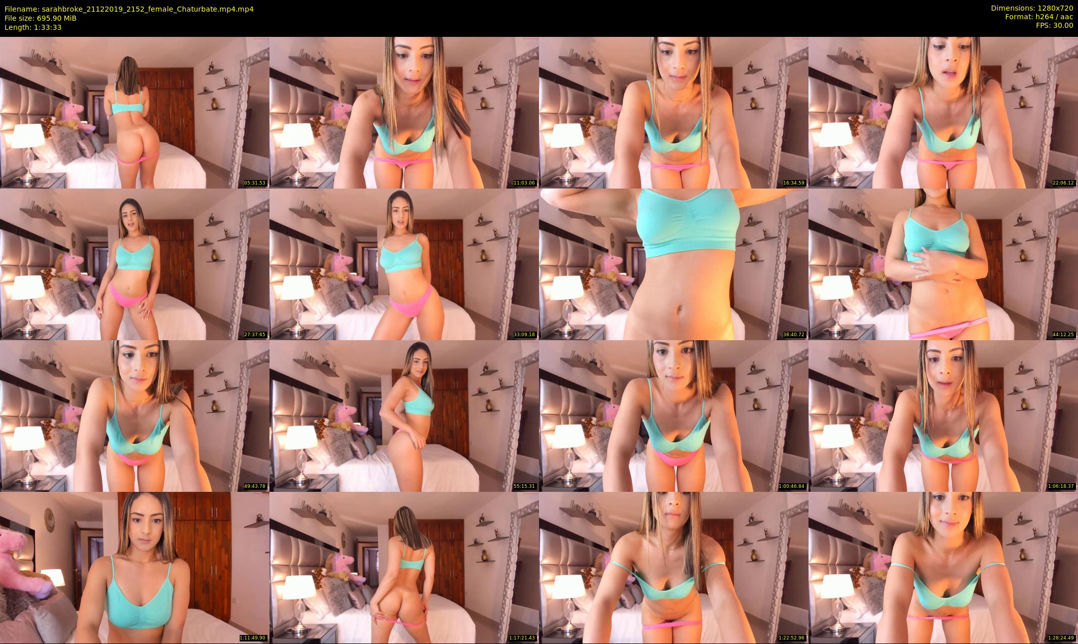 sarahbroke — 94 minute Chaturbate female cam show recording, 720p, Dec 21, 2019