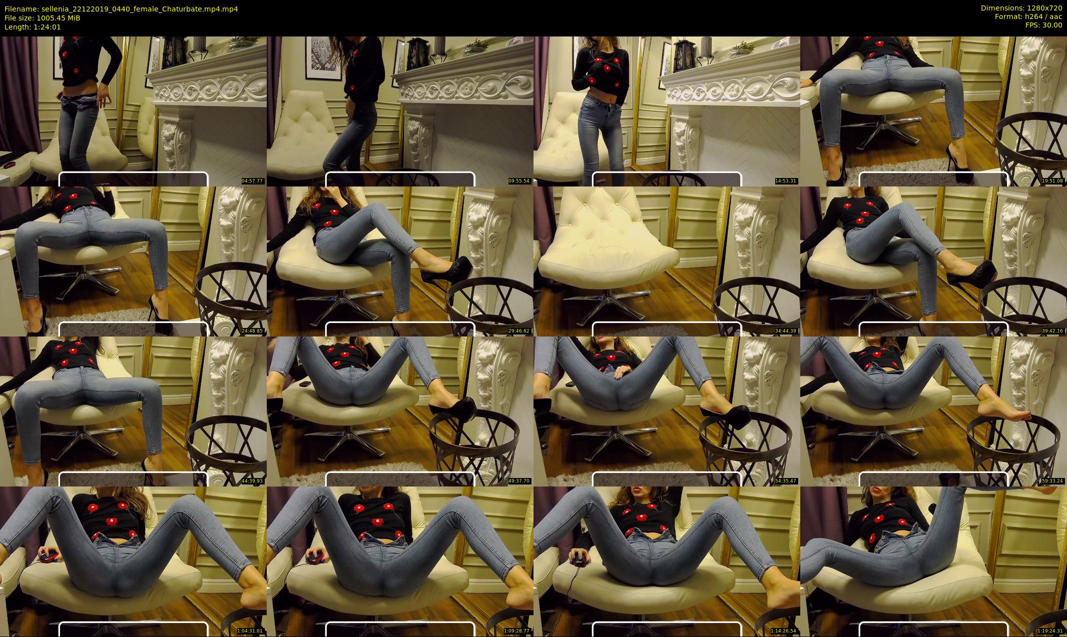 sellenia — 85 minute Chaturbate female cam show recording, 720p, Dec 22, 2019