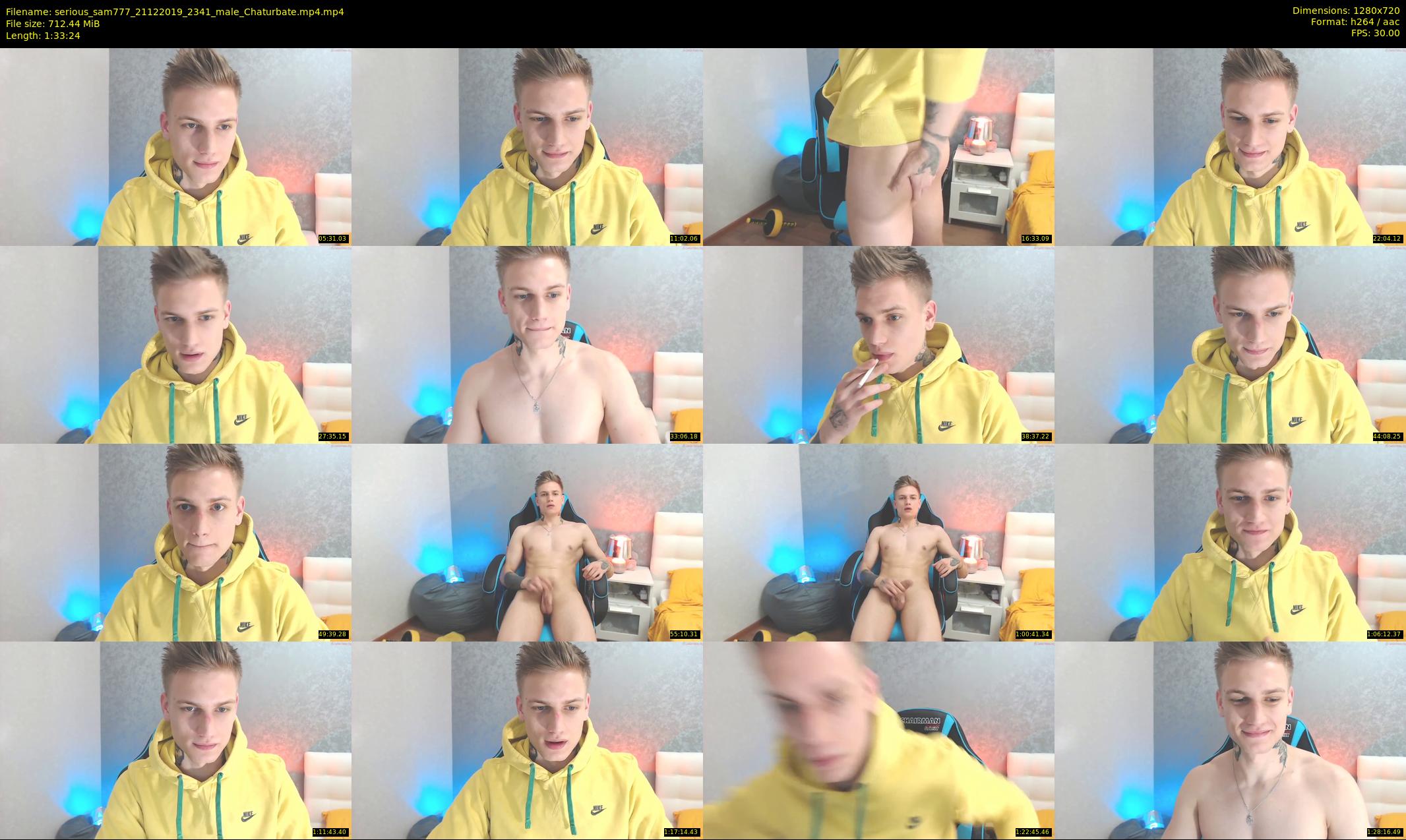 serious_sam777 — 94 minute Chaturbate male cam show recording, 720p, Dec 21, 2019