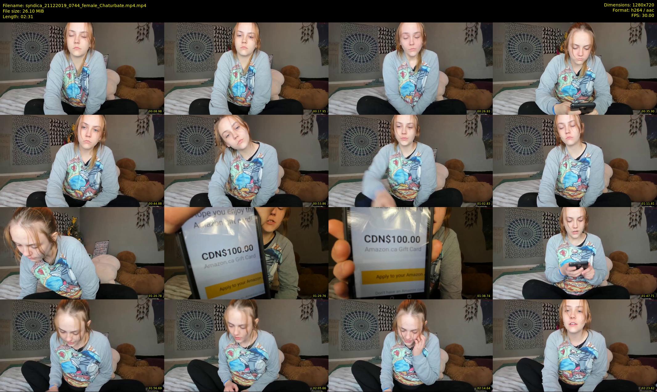 syndica — 3 minute Chaturbate female cam show recording, 720p, Dec 21, 2019