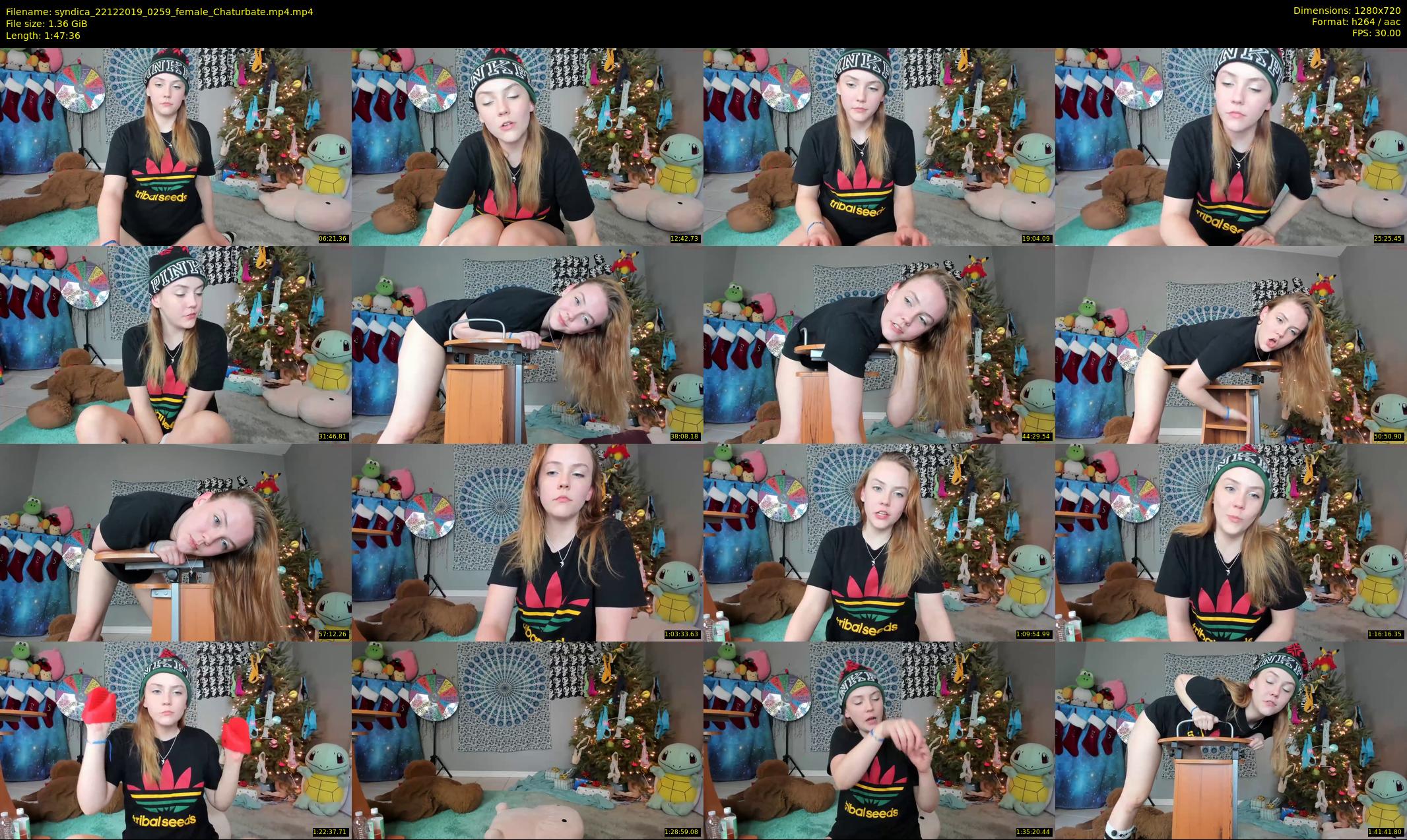 syndica — 108 minute Chaturbate female cam show recording, 720p, Dec 22, 2019