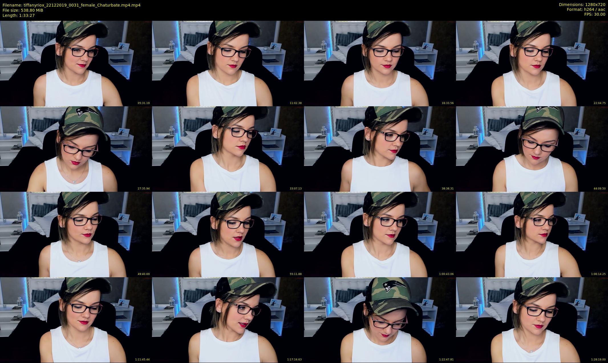 tiffanyriox — 94 minute Chaturbate female cam show recording, 720p, Dec 22, 2019