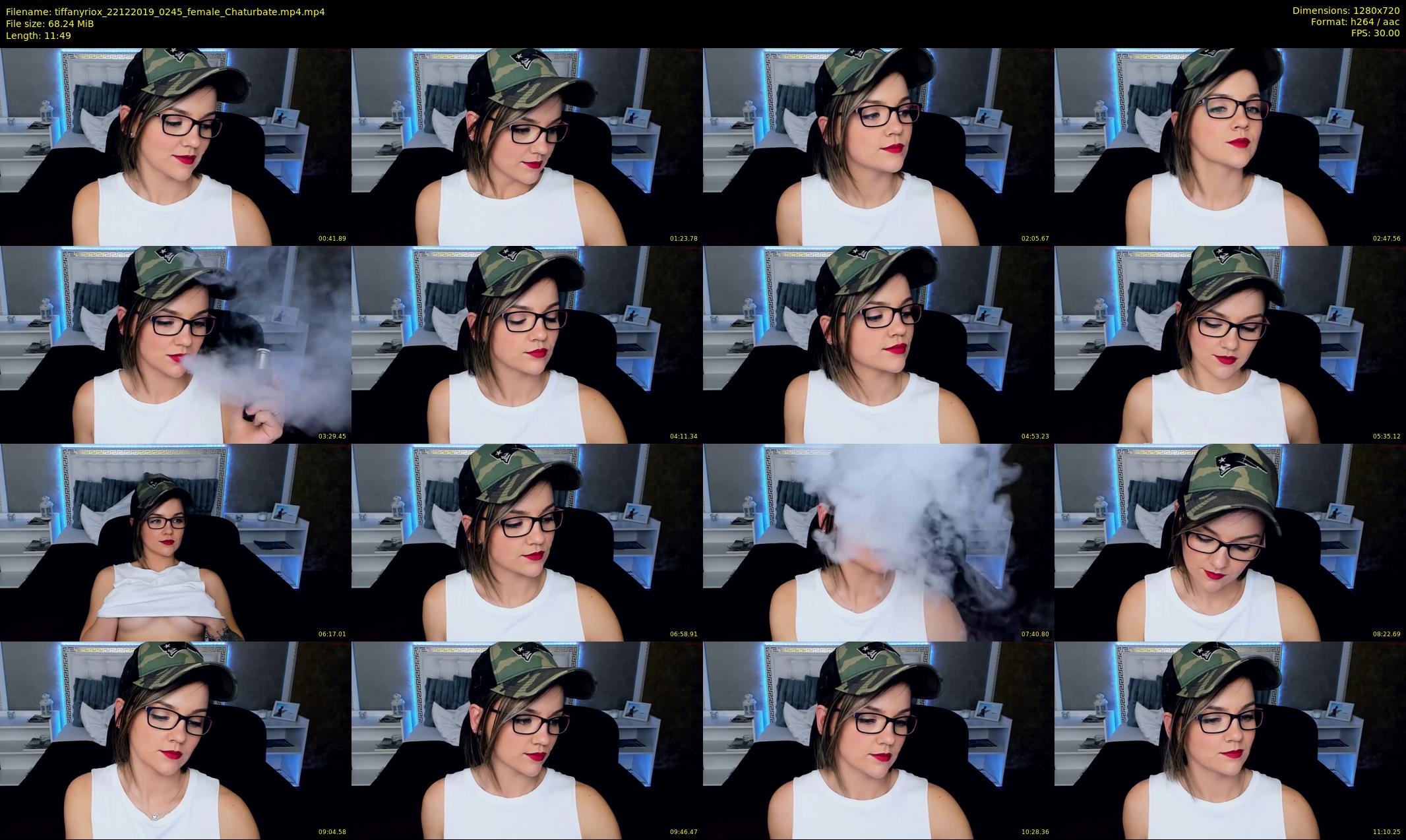 tiffanyriox — 12 minute Chaturbate female cam show recording, 720p, Dec 22, 2019