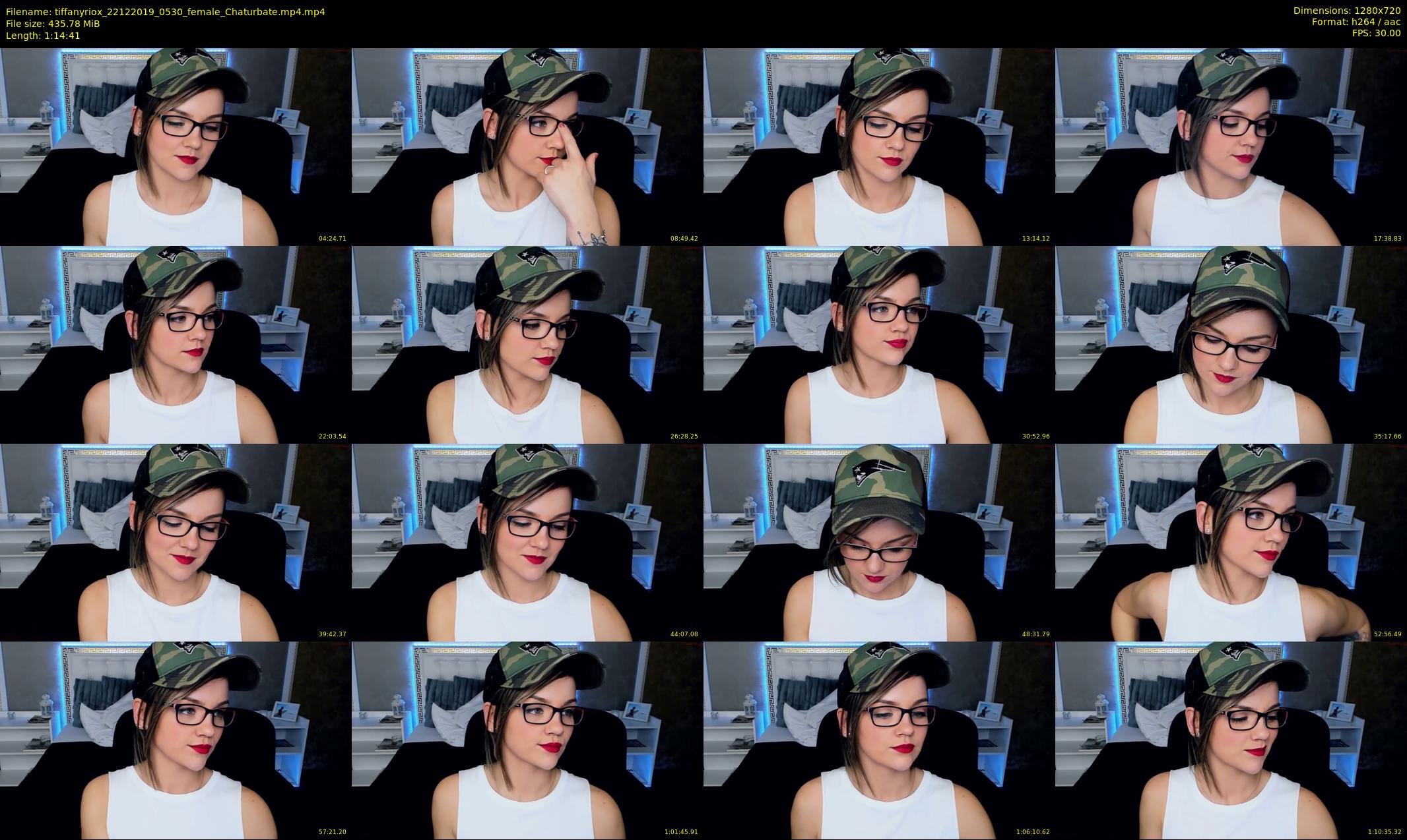 tiffanyriox — 75 minute Chaturbate female cam show recording, 720p, Dec 22, 2019