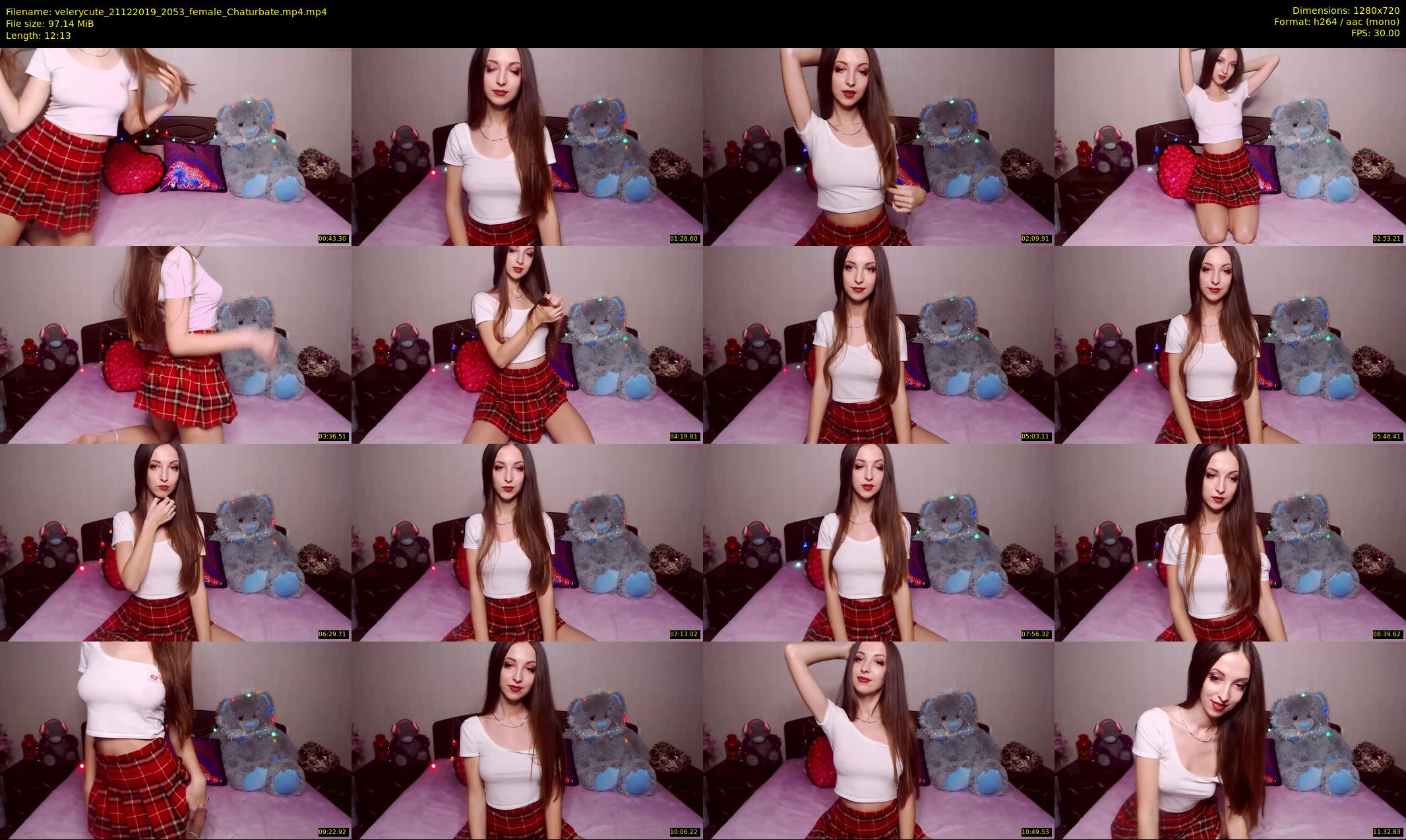 velerycute — 13 minute Chaturbate female cam show recording, 720p, Dec 21, 2019