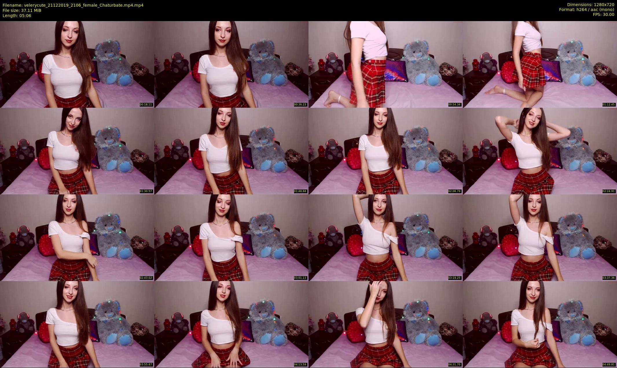 velerycute — 6 minute Chaturbate female cam show recording, 720p, Dec 21, 2019