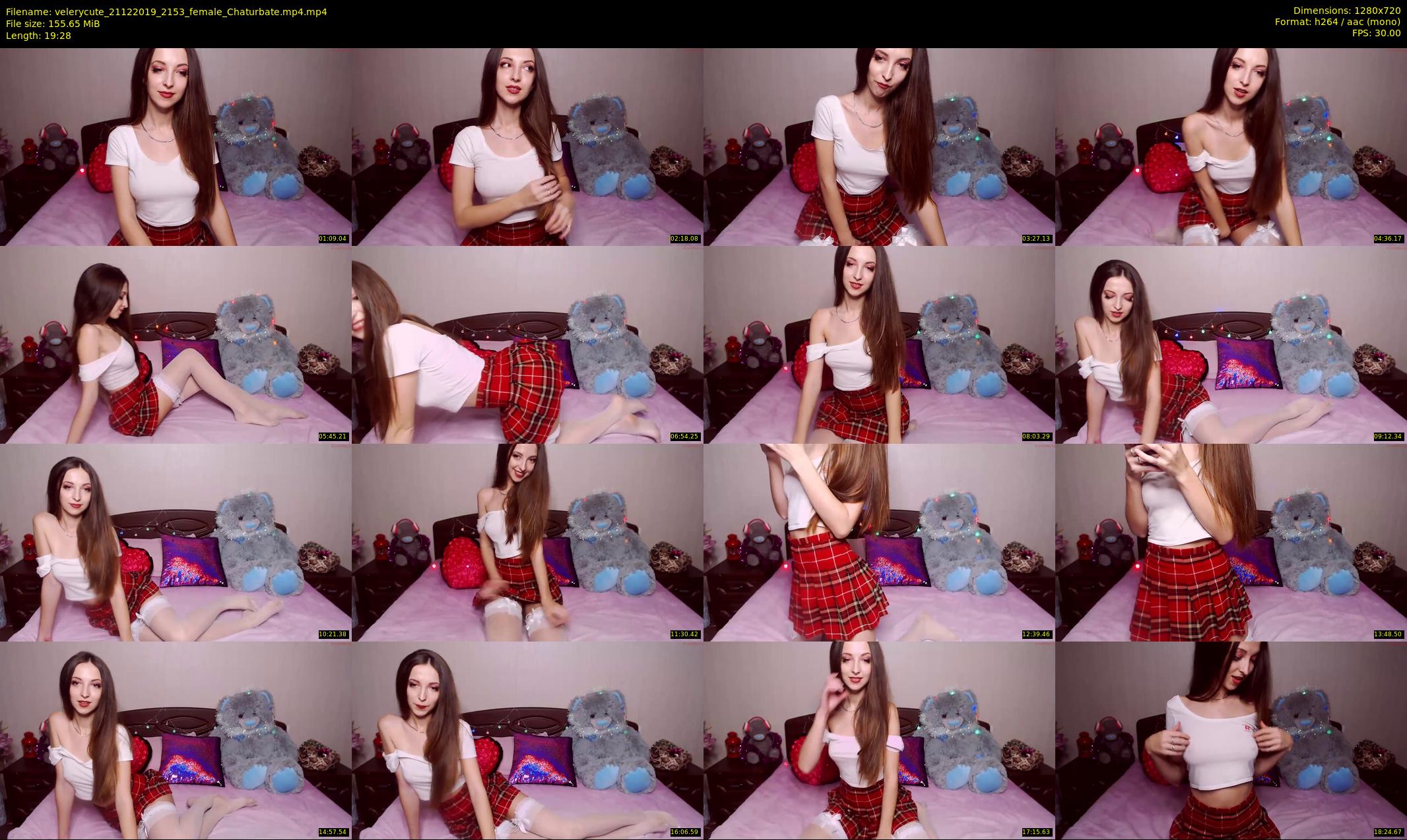 velerycute — 20 minute Chaturbate female cam show recording, 720p, Dec 21, 2019