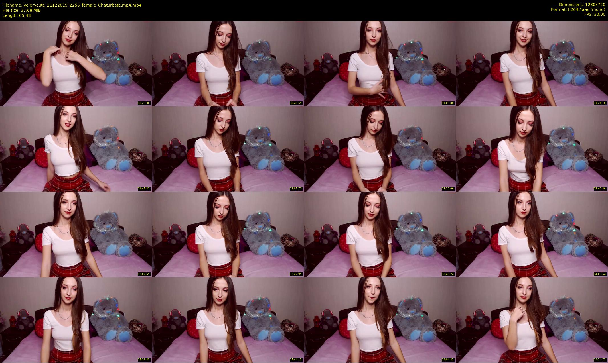 velerycute — 6 minute Chaturbate female cam show recording, 720p, Dec 21, 2019