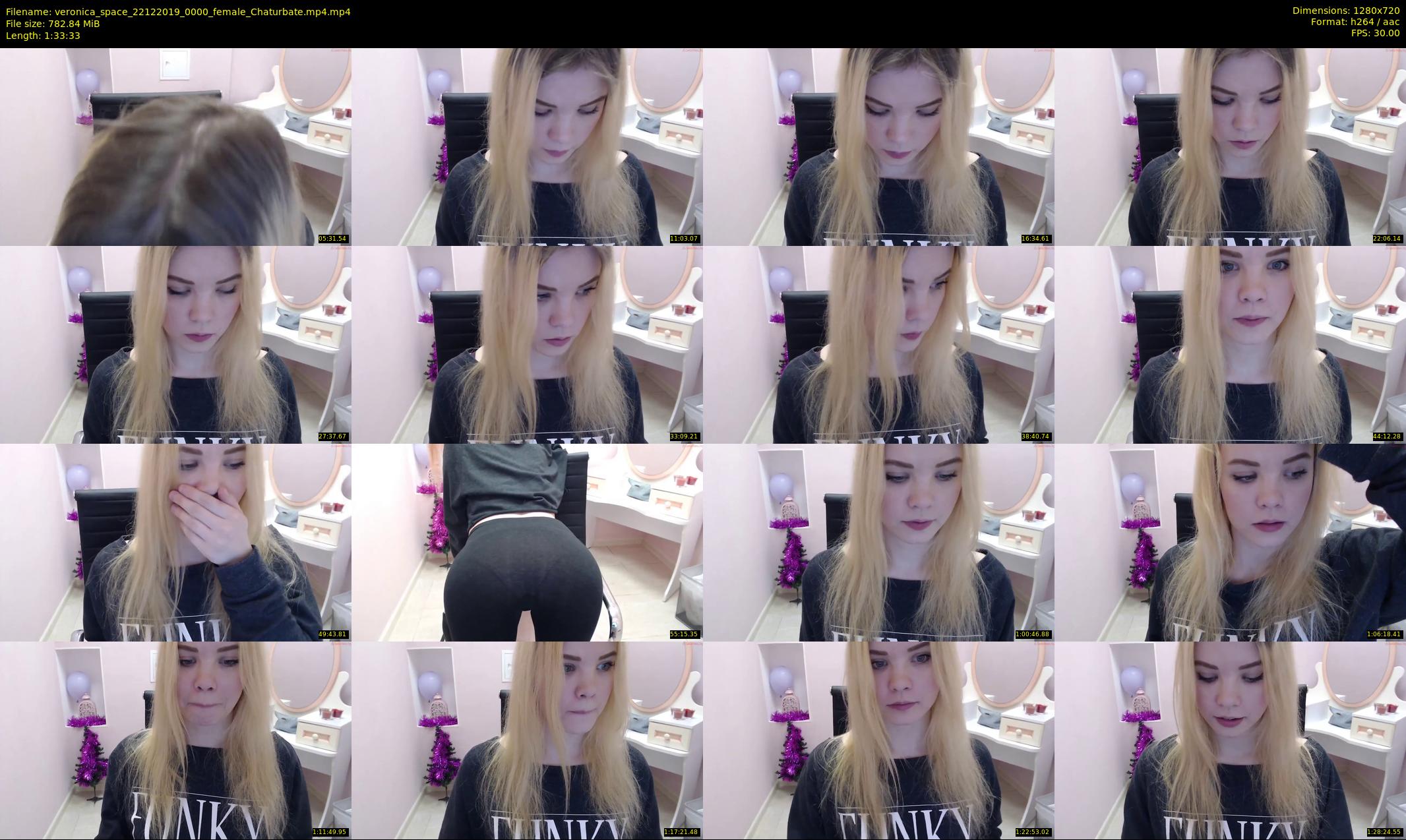 veronica_space — 94 minute Chaturbate female cam show recording, 720p, Dec 22, 2019