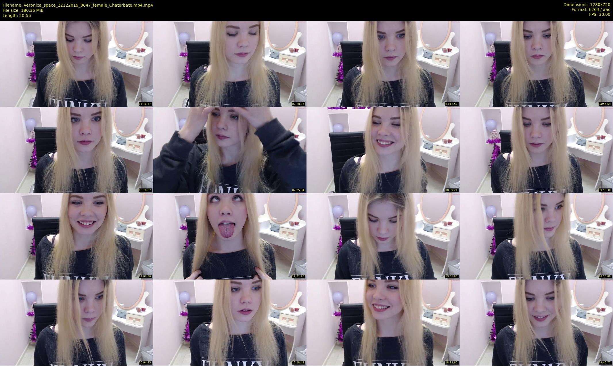 veronica_space — 21 minute Chaturbate female cam show recording, 720p, Dec 22, 2019