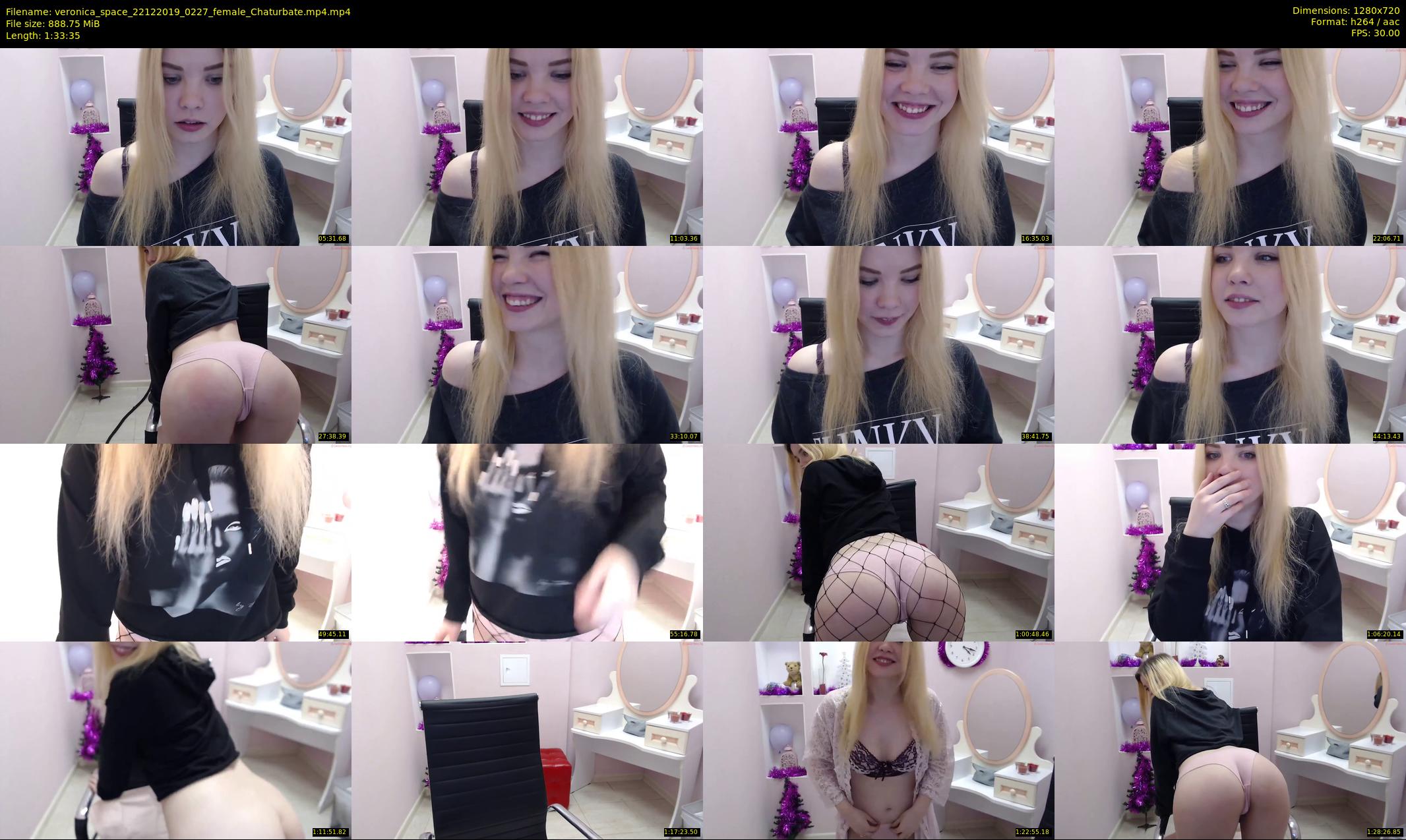 veronica_space — 94 minute Chaturbate female cam show recording, 720p, Dec 22, 2019