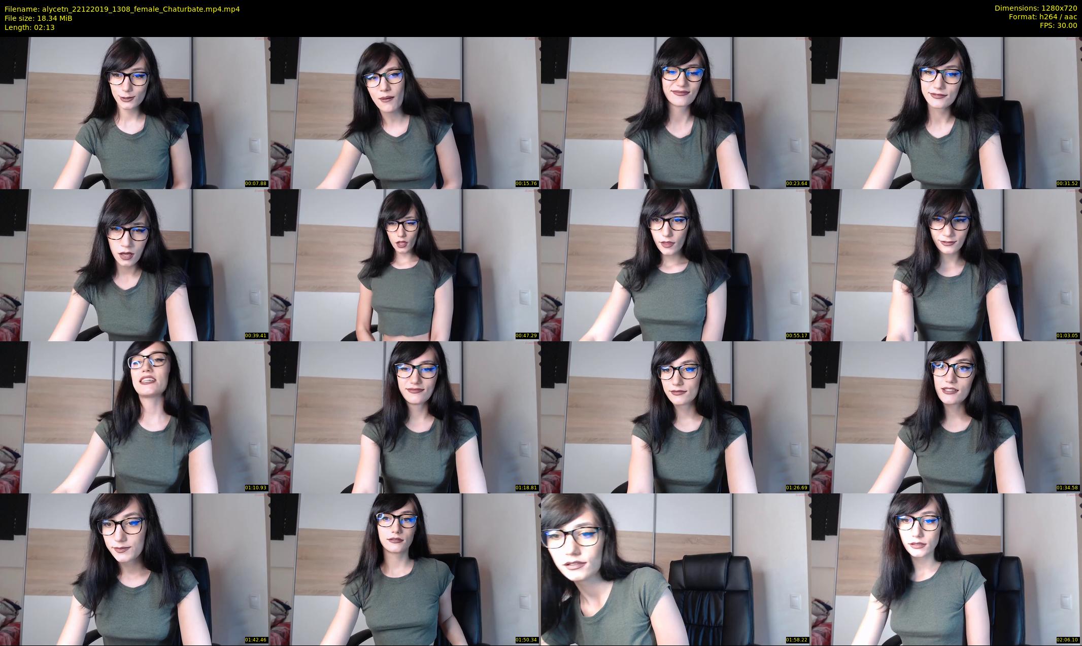 alycetn — 3 minute Chaturbate female cam show recording, 720p, Dec 22, 2019