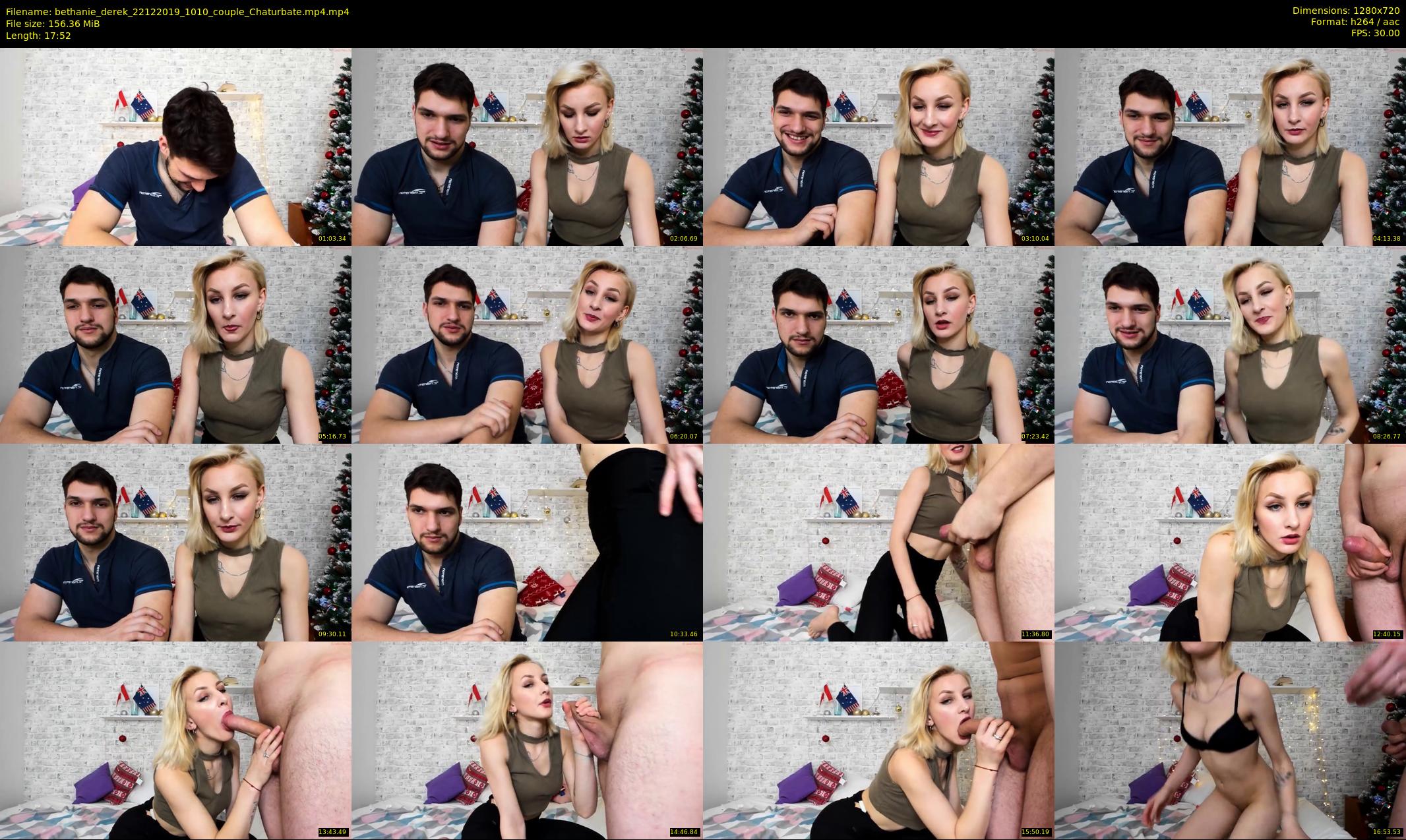 bethanie_derek — 18 minute Chaturbate couple cam show recording, 720p, Dec 22, 2019