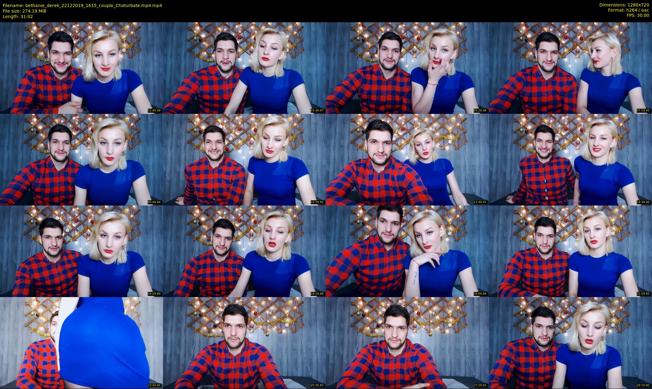 bethanie_derek — 32 minute Chaturbate couple cam show recording, 720p, Dec 22, 2019