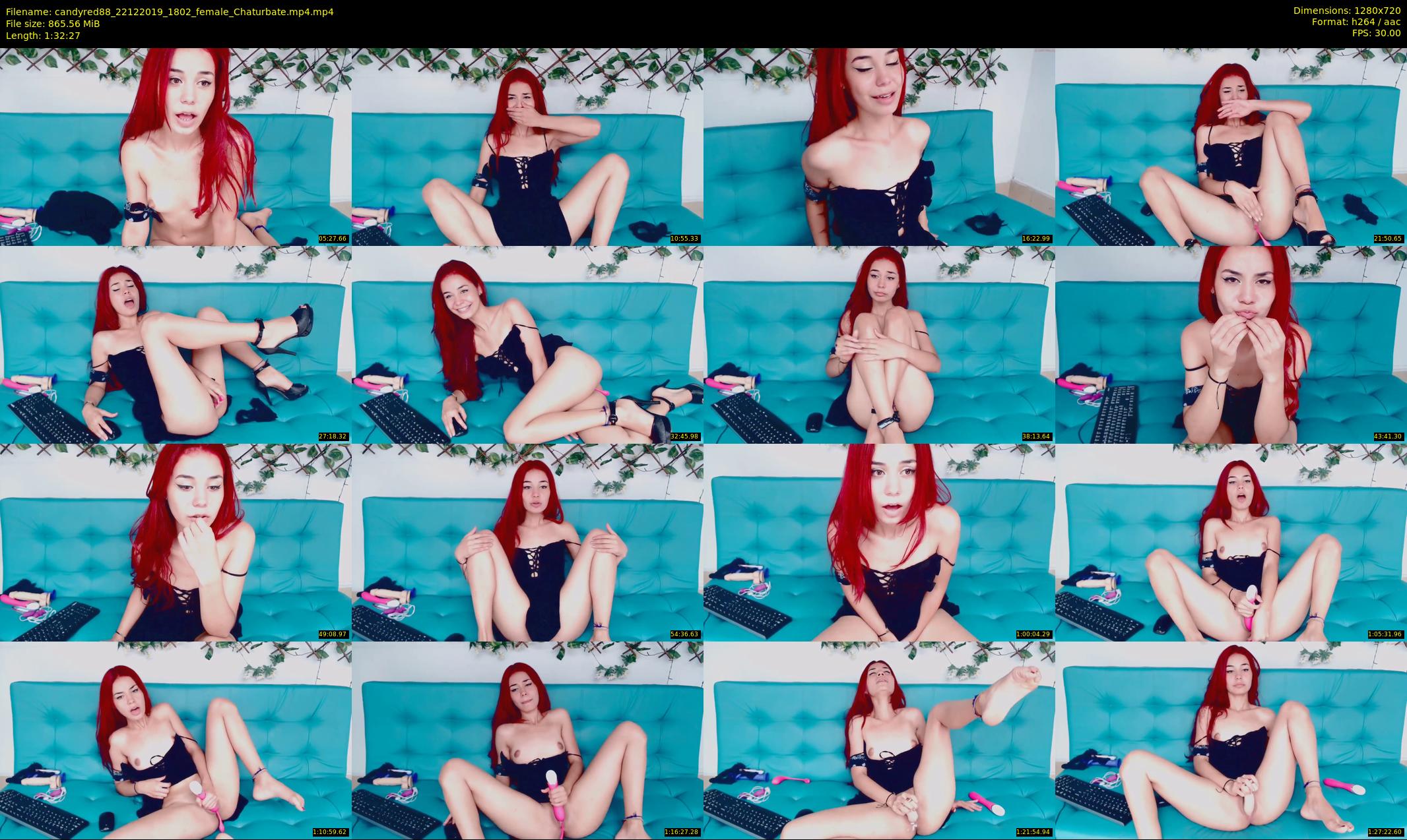 candyred88 — 93 minute Chaturbate female cam show recording, 720p, Dec 22, 2019