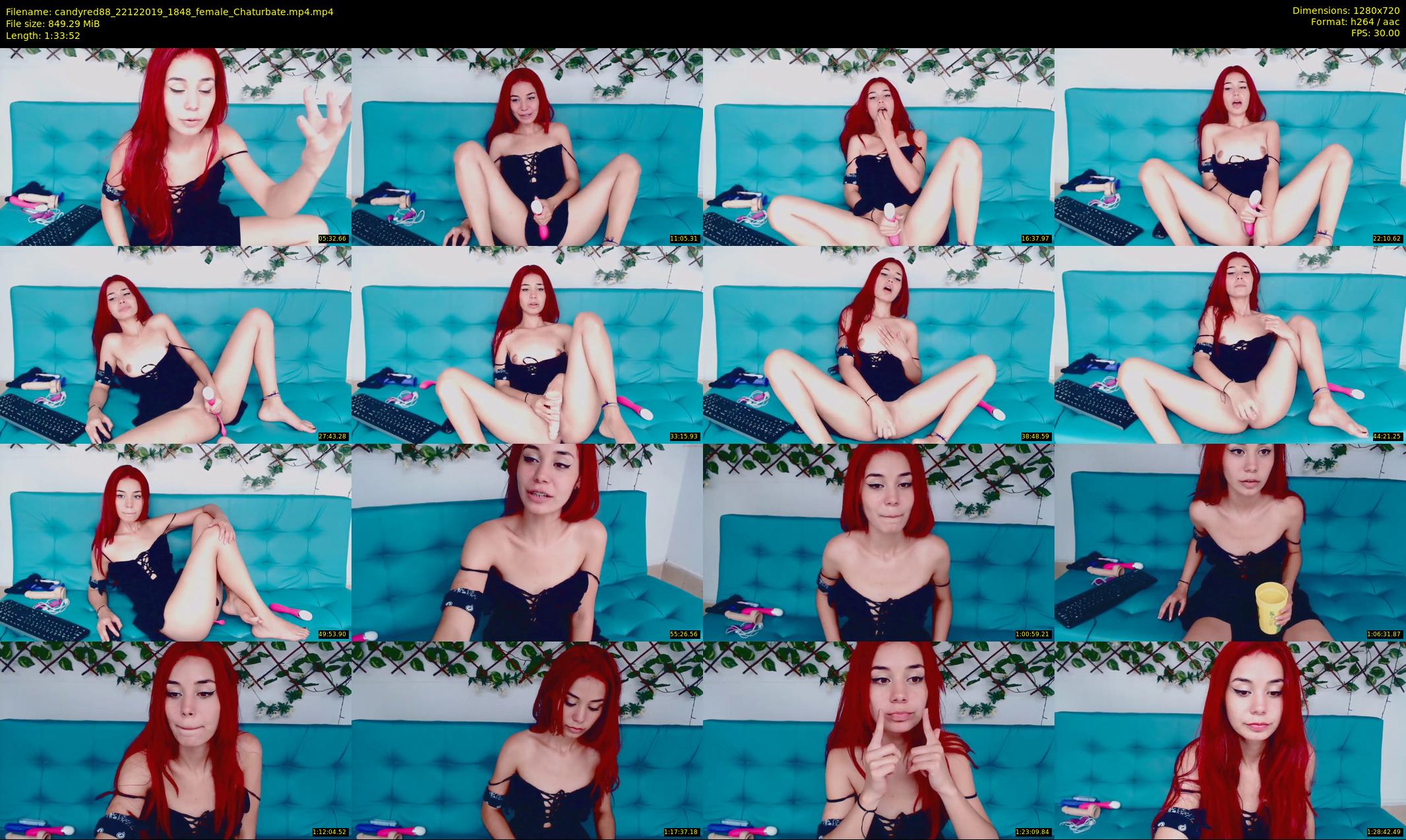 candyred88 — 94 minute Chaturbate female cam show recording, 720p, Dec 22, 2019