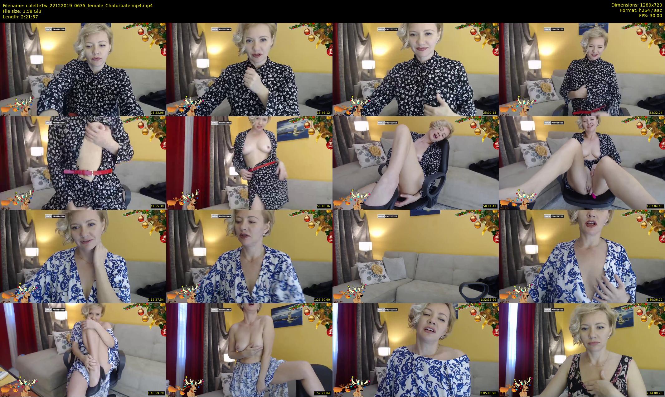 colette1w — 142 minute Chaturbate female cam show recording, 720p, Dec 22, 2019