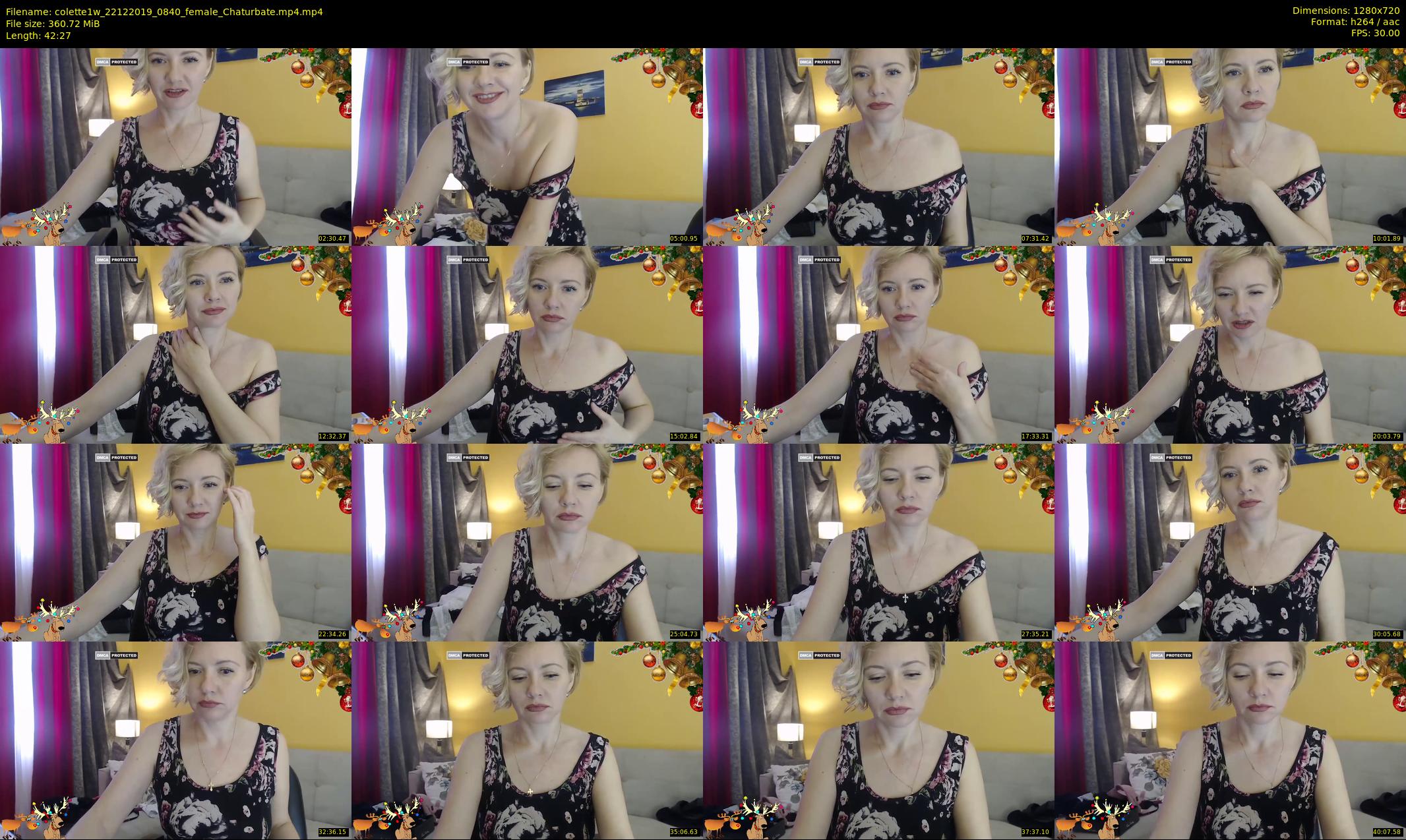 colette1w — 43 minute Chaturbate female cam show recording, 720p, Dec 22, 2019