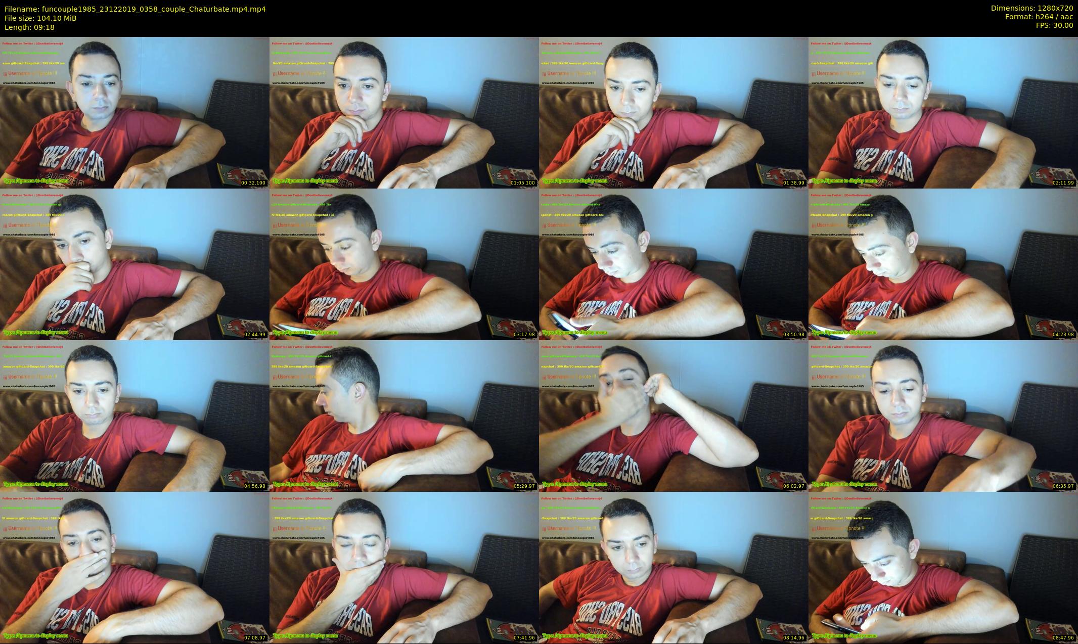 funcouple1985 — 10 minute Chaturbate couple cam show recording, 720p, Dec 23, 2019