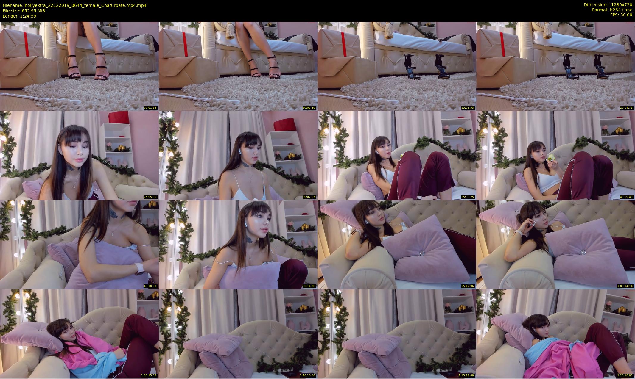hollyextra — 85 minute Chaturbate female cam show recording, 720p, Dec 22, 2019