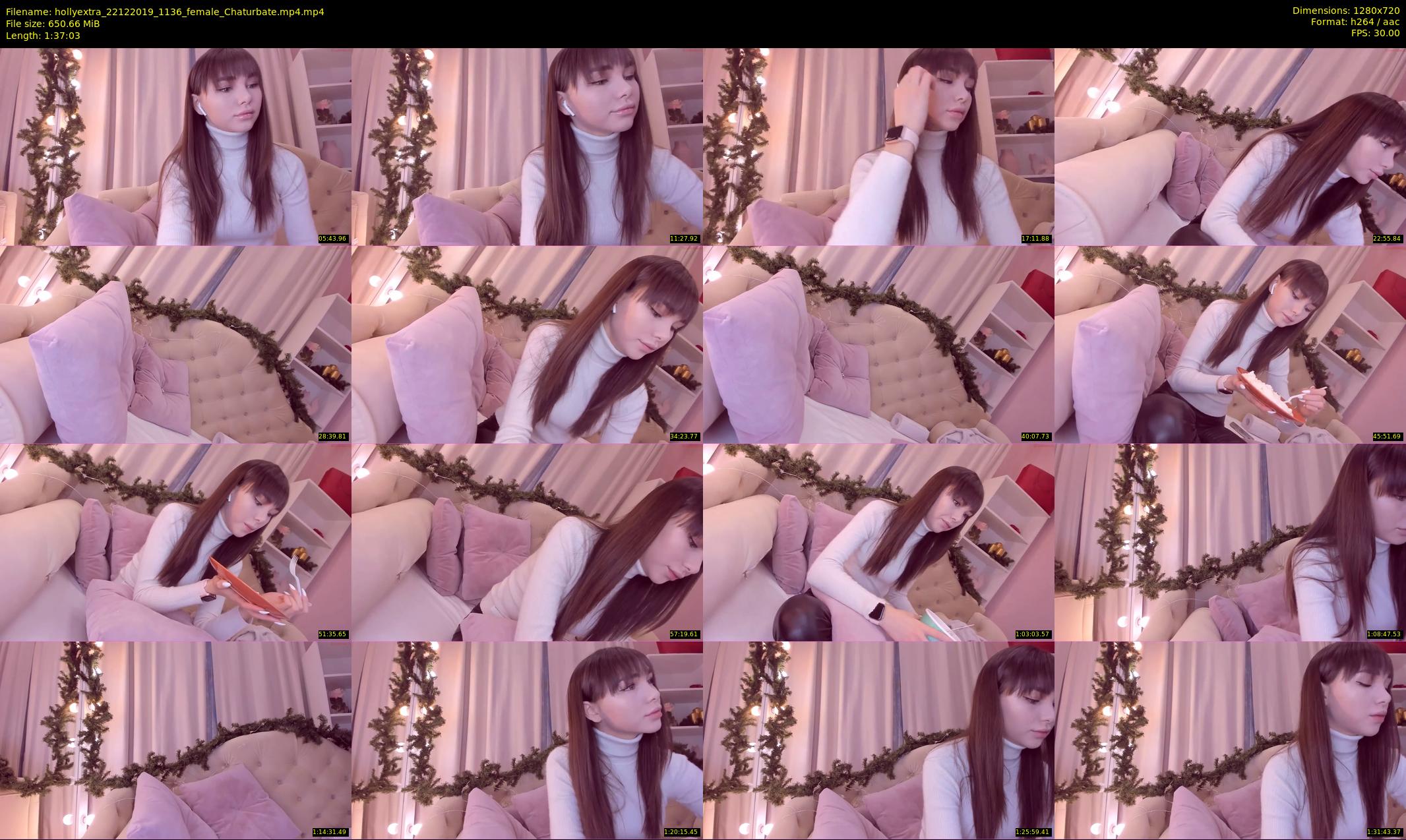 hollyextra — 98 minute Chaturbate female cam show recording, 720p, Dec 22, 2019