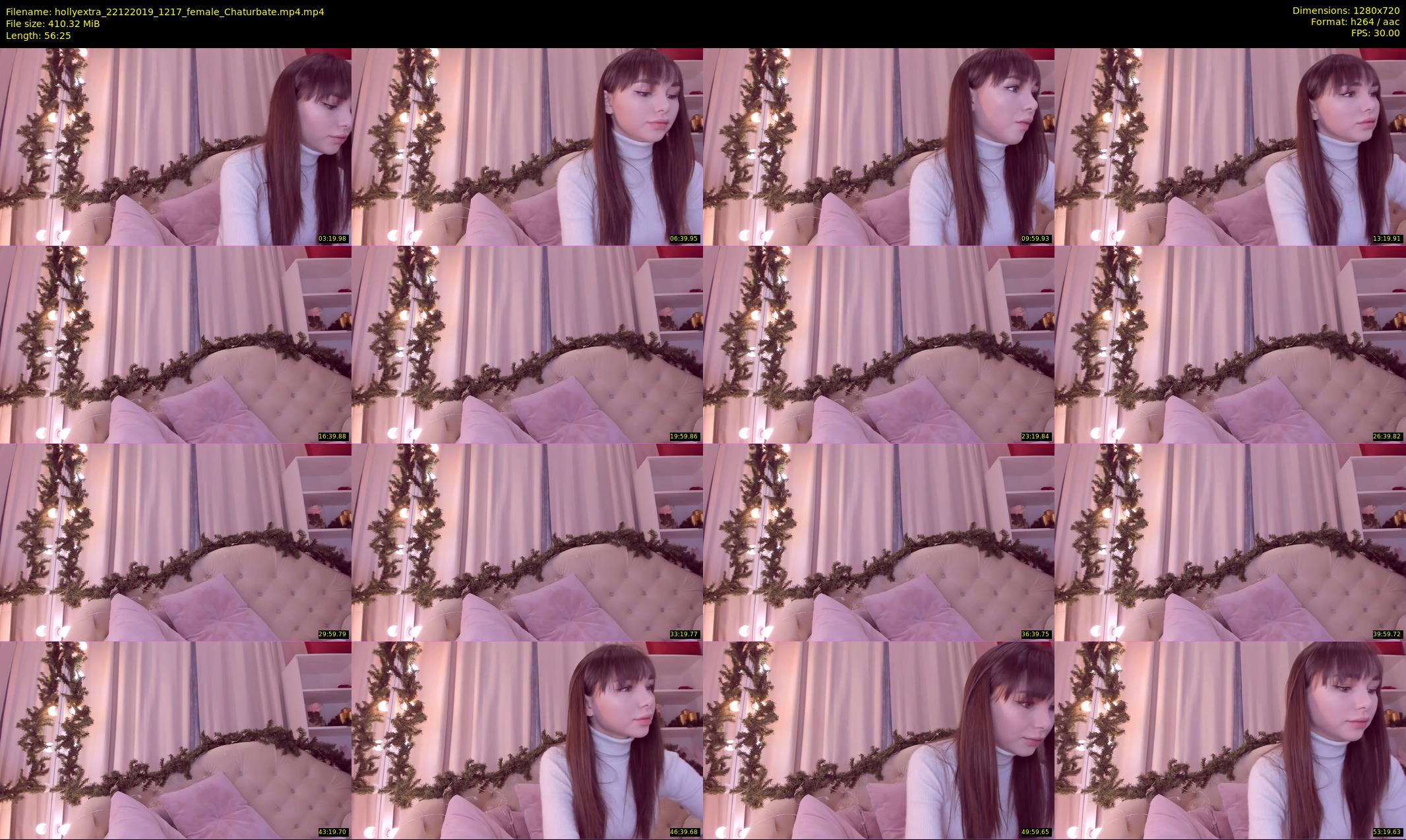 hollyextra — 57 minute Chaturbate female cam show recording, 720p, Dec 22, 2019