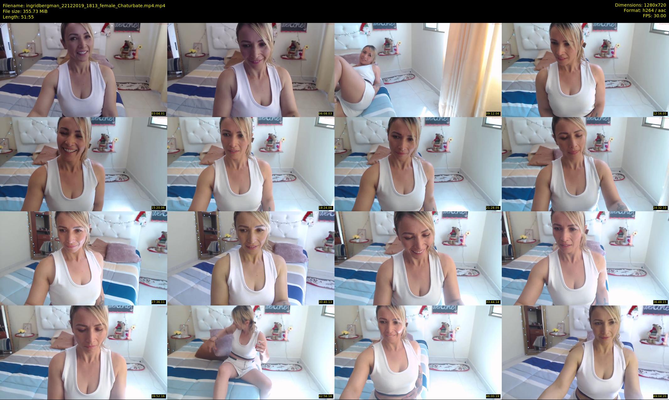 ingridbergman — 52 minute Chaturbate female cam show recording, 720p, Dec 22, 2019