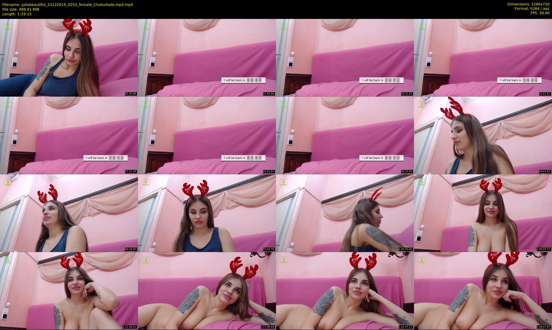 juliabeautiful — 94 minute Chaturbate female cam show recording, 720p, Dec 23, 2019