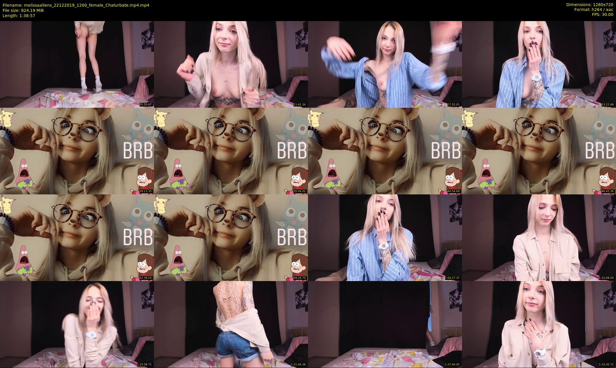melissaallens — 99 minute Chaturbate female cam show recording, 720p, Dec 22, 2019