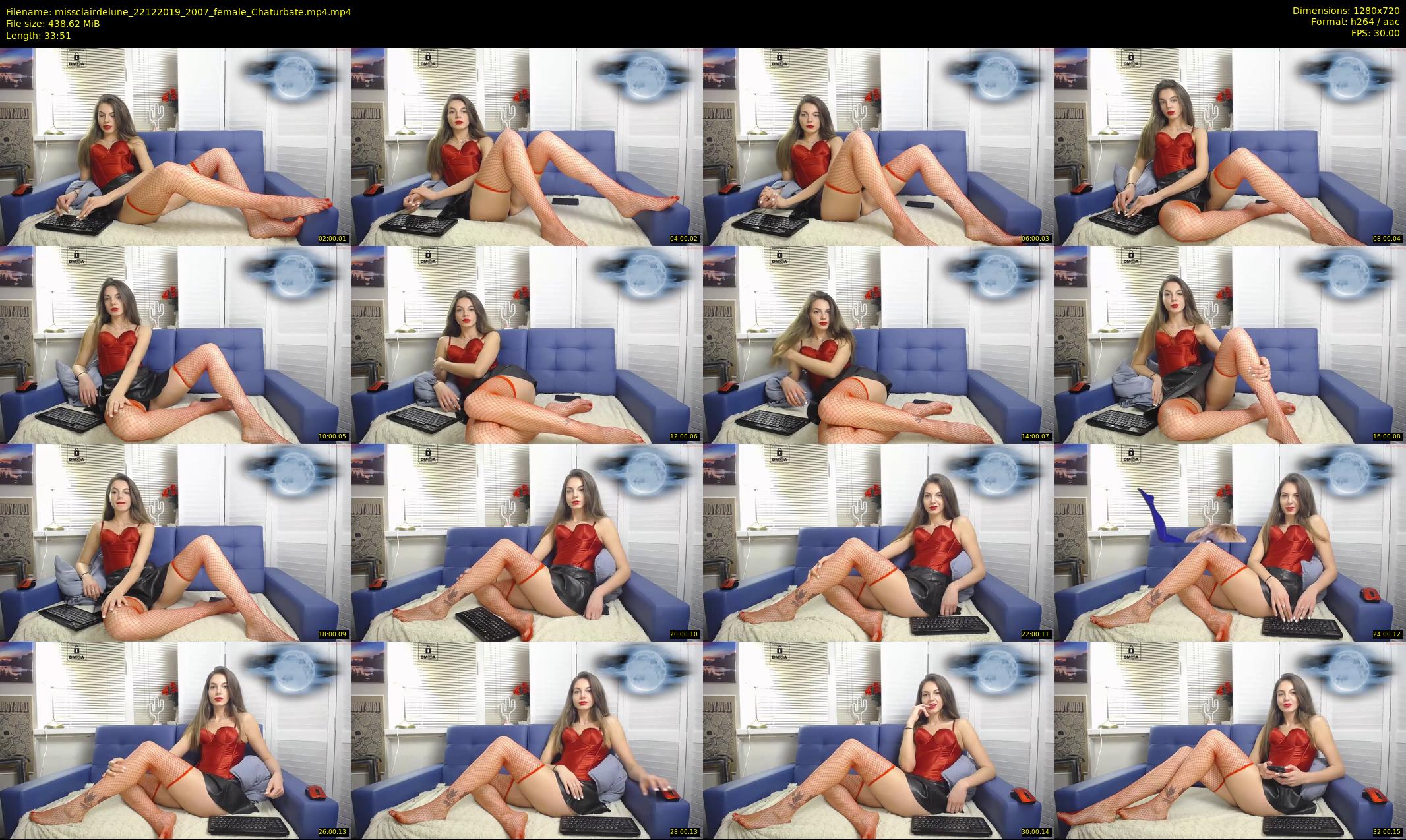missclairdelune — 34 minute Chaturbate female cam show recording, 720p, Dec 22, 2019