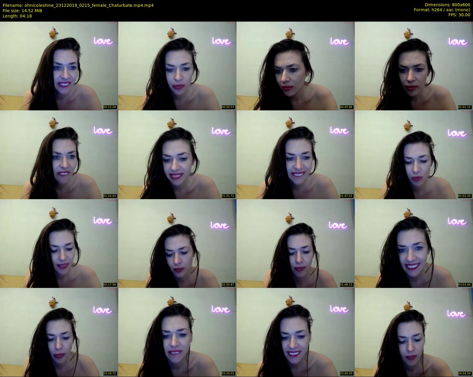 ohnicoleshine — 5 minute Chaturbate female cam show recording, 480p, Dec 23, 2019