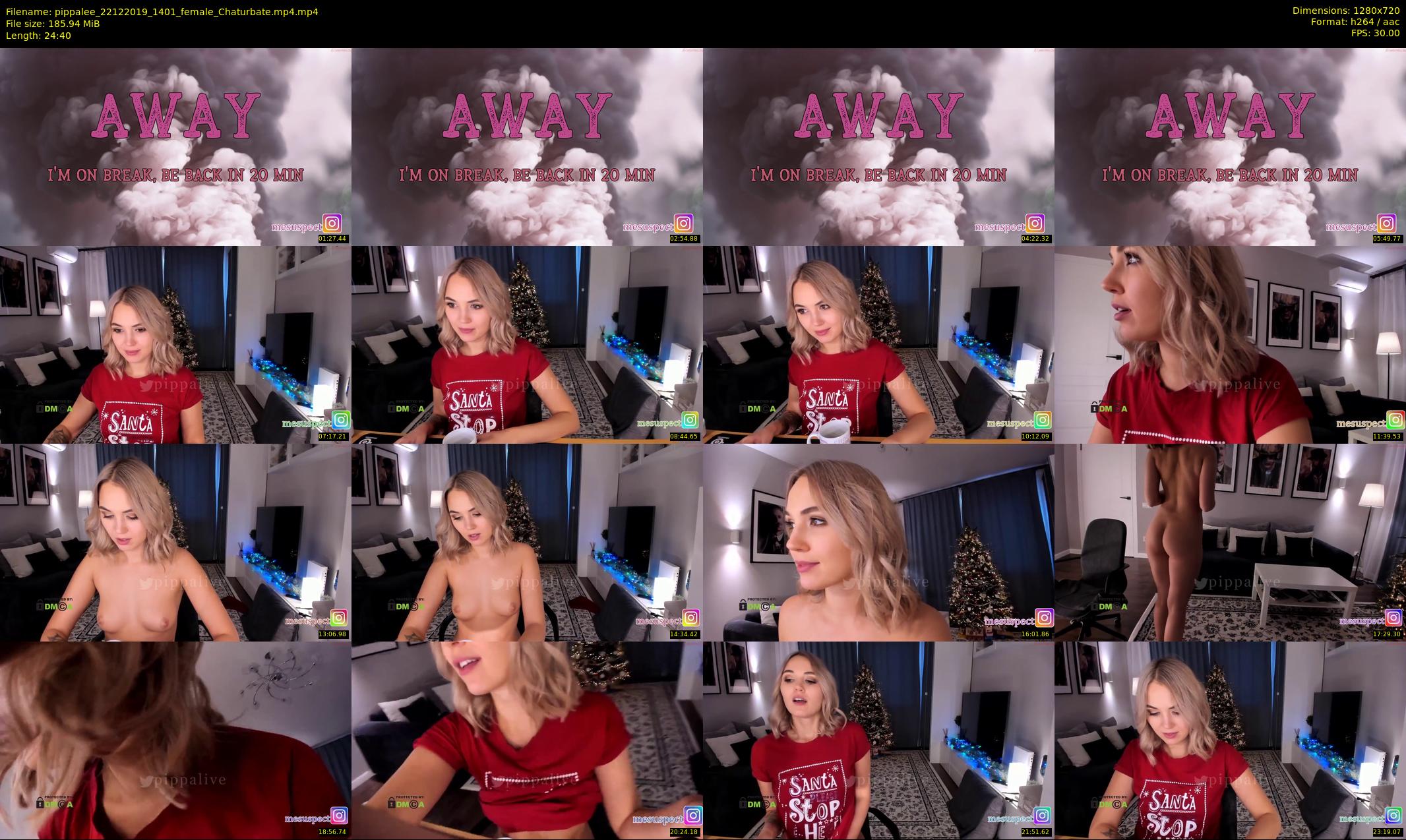 pippalee — 25 minute Chaturbate female cam show recording, 720p, Dec 22, 2019