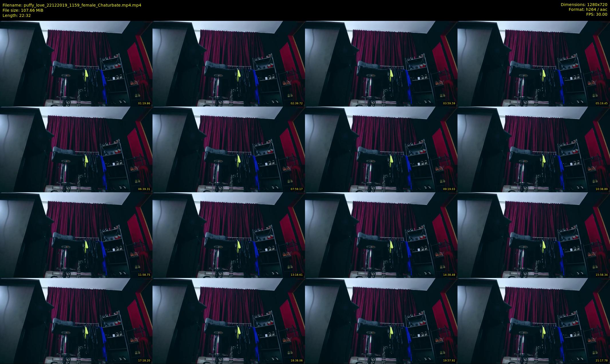 puffy_love — 23 minute Chaturbate female cam show recording, 720p, Dec 22, 2019