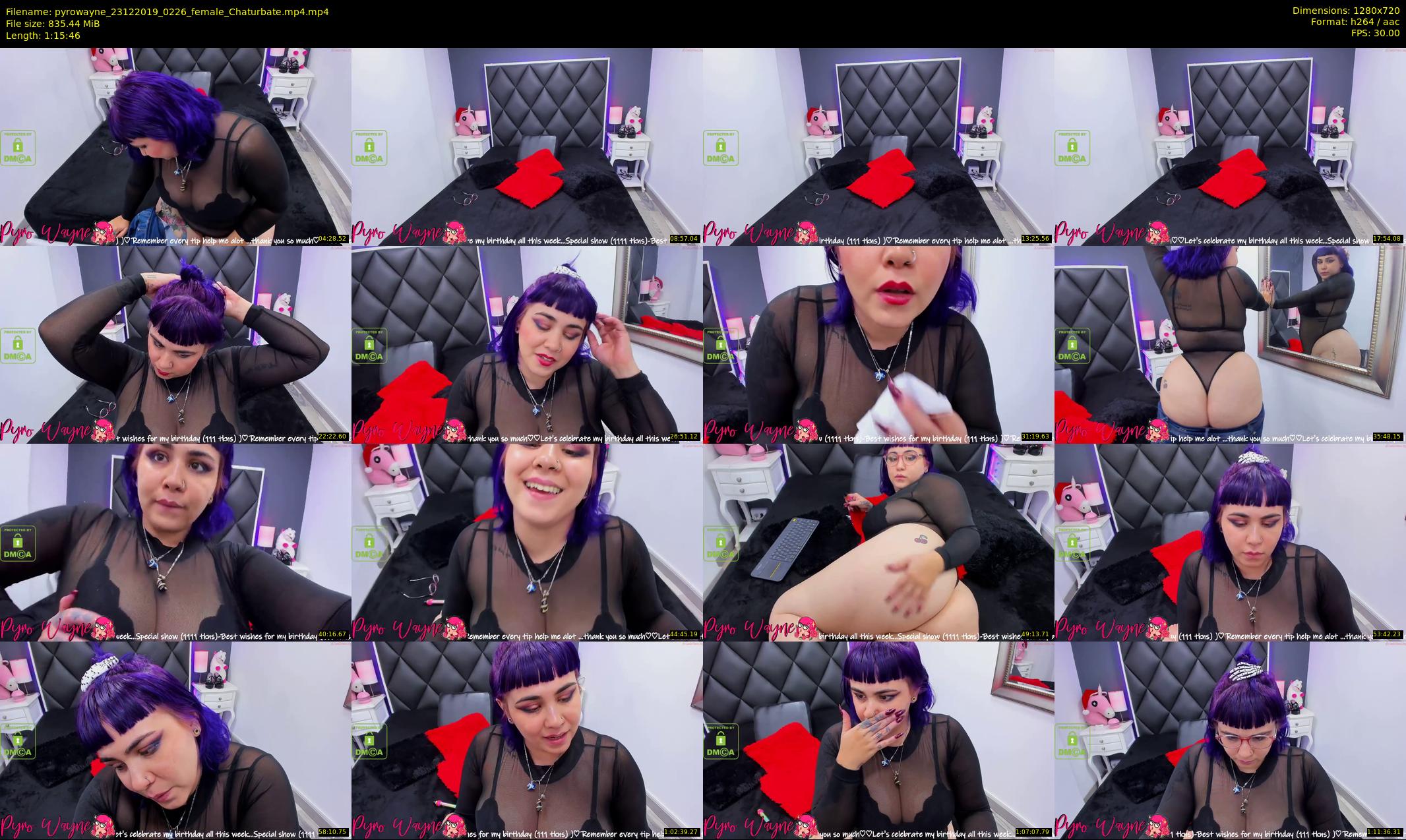 pyrowayne — 76 minute Chaturbate female cam show recording, 720p, Dec 23, 2019